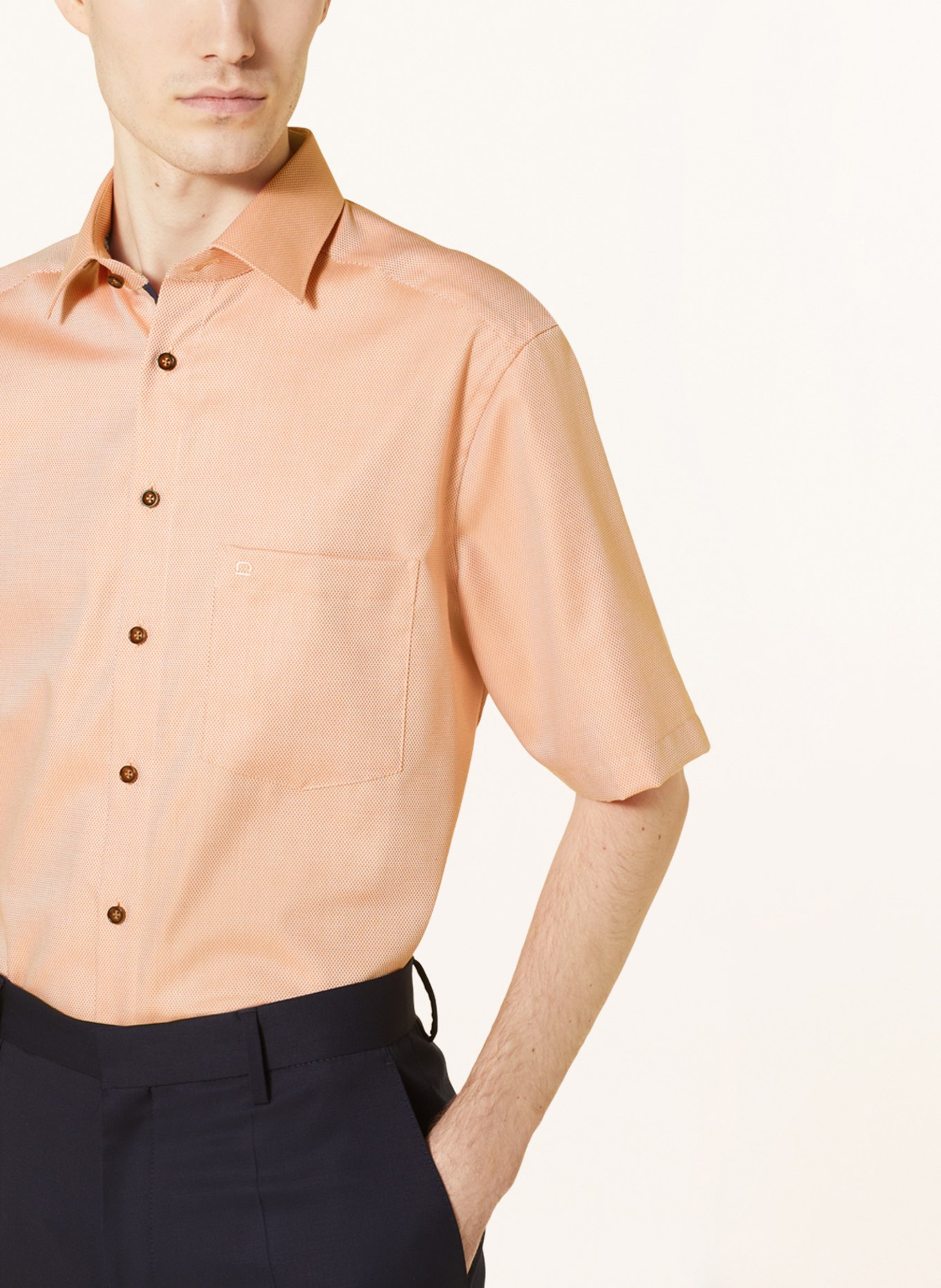 OLYMP Košile s krátkým rukávem Luxor Comfort Fit, Barva: LOSOSOVÁ (Obrázek 4)