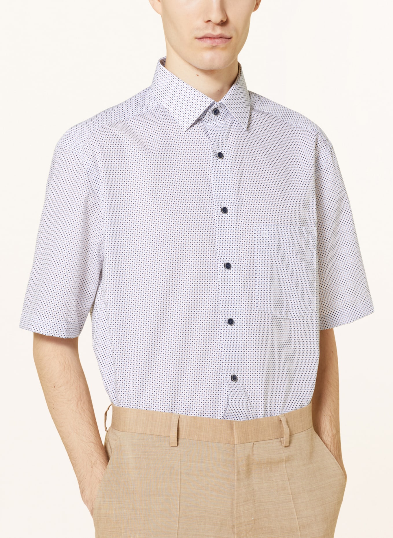 OLYMP Košile s krátkým rukávem Luxor Comfort Fit, Barva: TMAVĚ MODRÁ/ BÍLÁ/ MODRÁ (Obrázek 4)