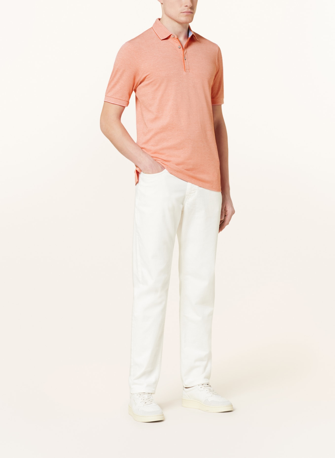 OLYMP Jersey-Poloshirt, Farbe: HELLROT (Bild 2)