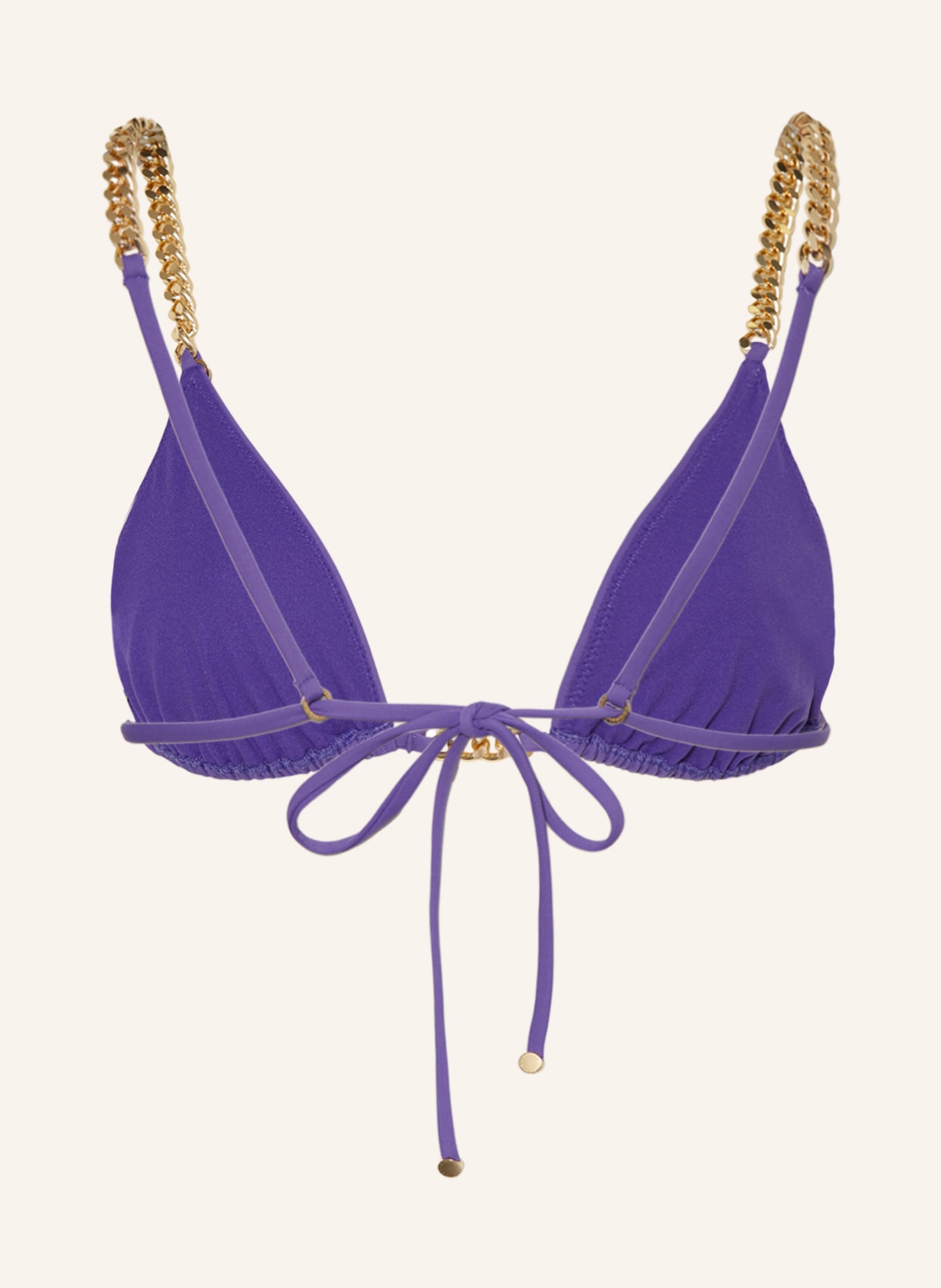 STELLA McCARTNEY SWIMWEAR Triangle bikini top, Color: PURPLE/ GOLD (Image 2)