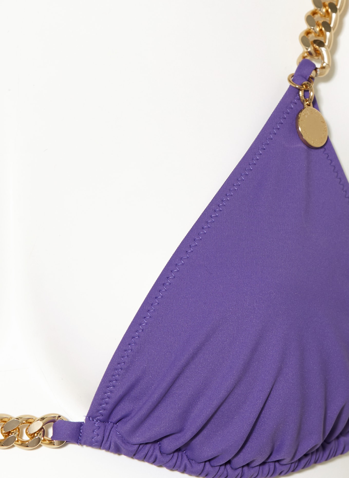 STELLA McCARTNEY SWIMWEAR Triangle bikini top, Color: PURPLE/ GOLD (Image 3)
