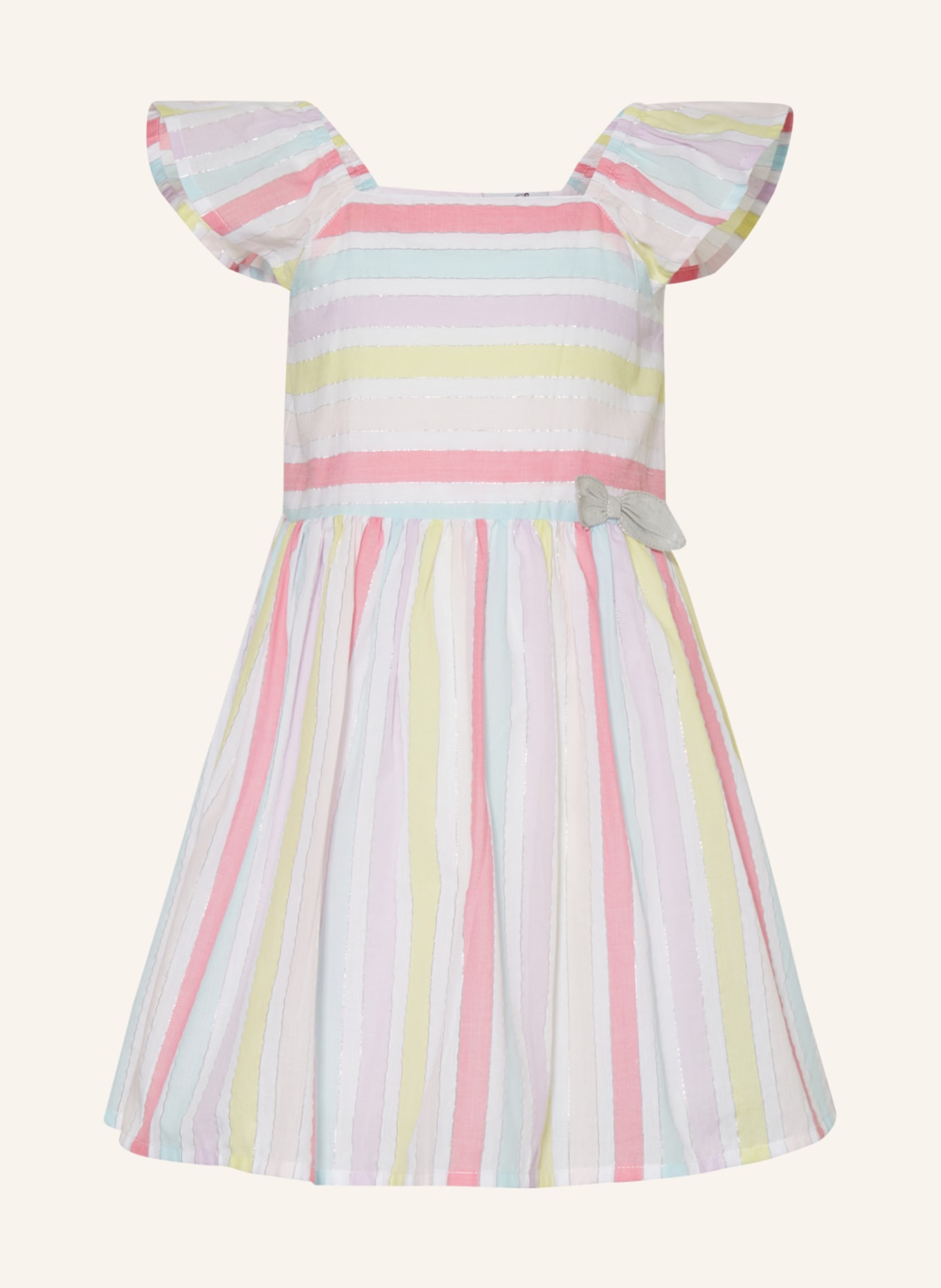 happy girls Kleid mit Glitzergarn, Farbe: WEISS/ PINK/ HELLBLAU (Bild 1)