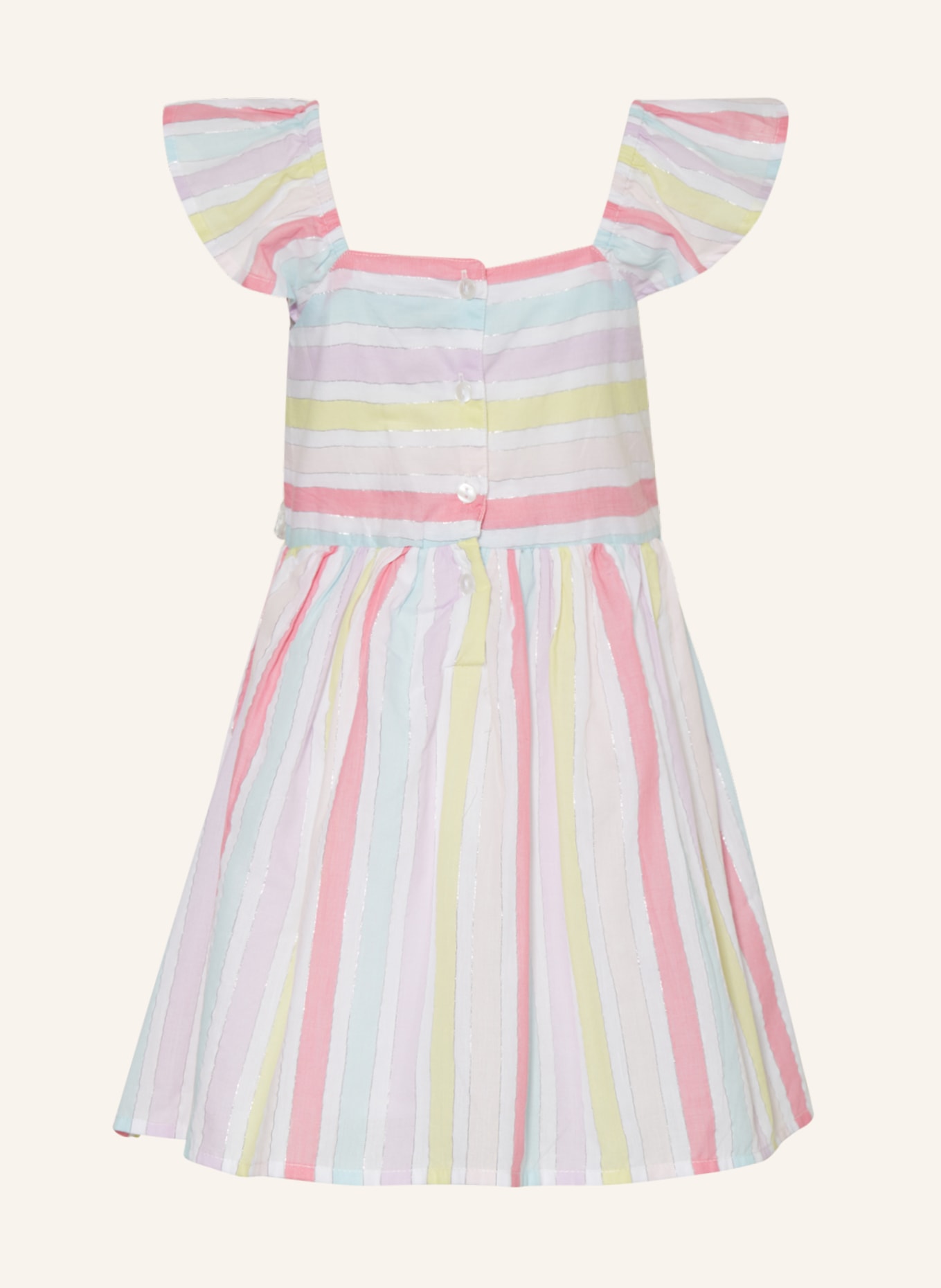 happy girls Kleid mit Glitzergarn, Farbe: WEISS/ PINK/ HELLBLAU (Bild 2)