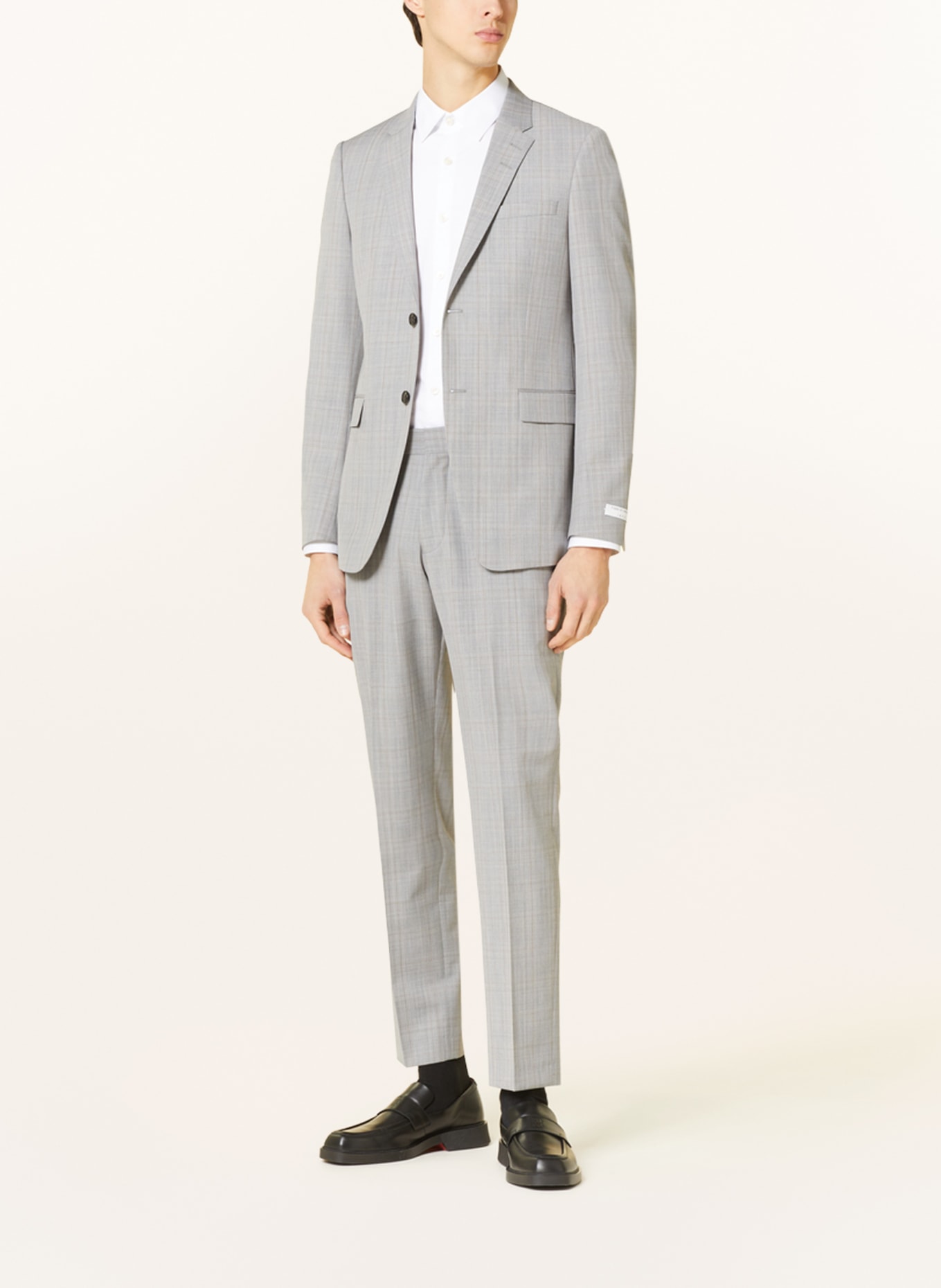 TIGER OF SWEDEN Spodnie garniturowe TENUTAS straight fit z lnem, Kolor: 1Q8 Grey Shadow (Obrazek 2)