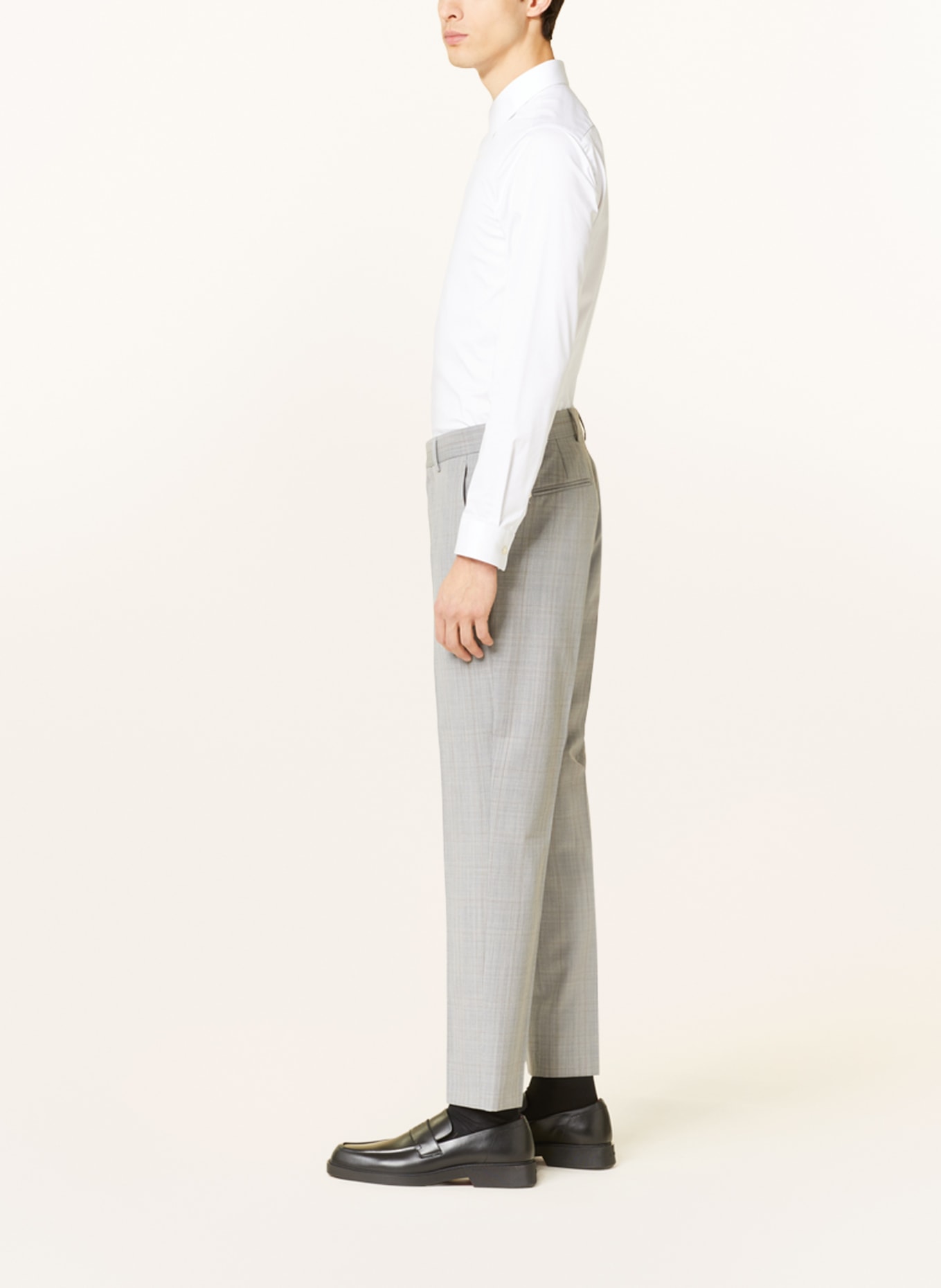 TIGER OF SWEDEN Oblekové kalhoty TENUTAS Straight Fit se lnem, Barva: 1Q8 Grey Shadow (Obrázek 5)
