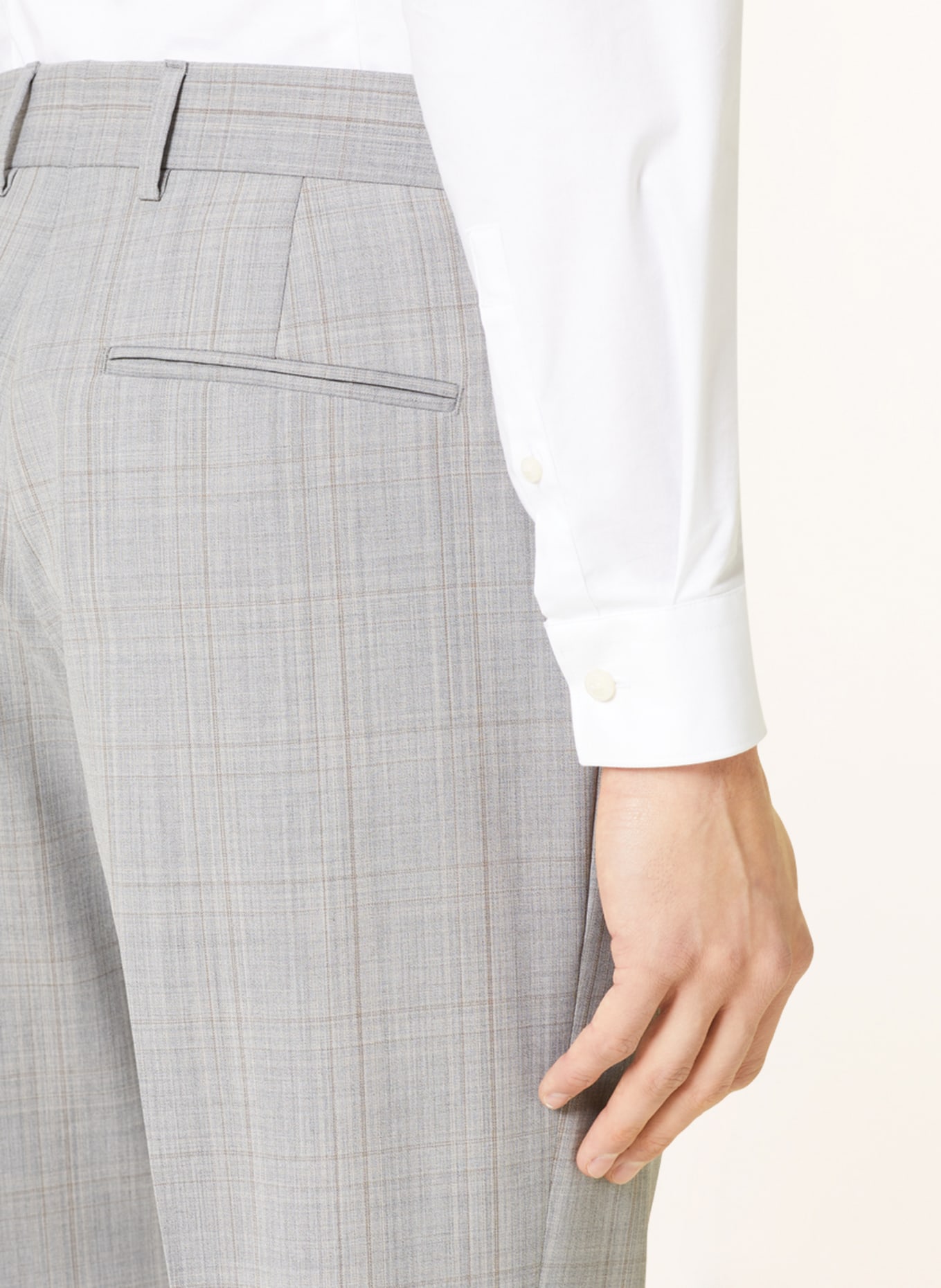 TIGER OF SWEDEN Spodnie garniturowe TENUTAS straight fit z lnem, Kolor: 1Q8 Grey Shadow (Obrazek 6)