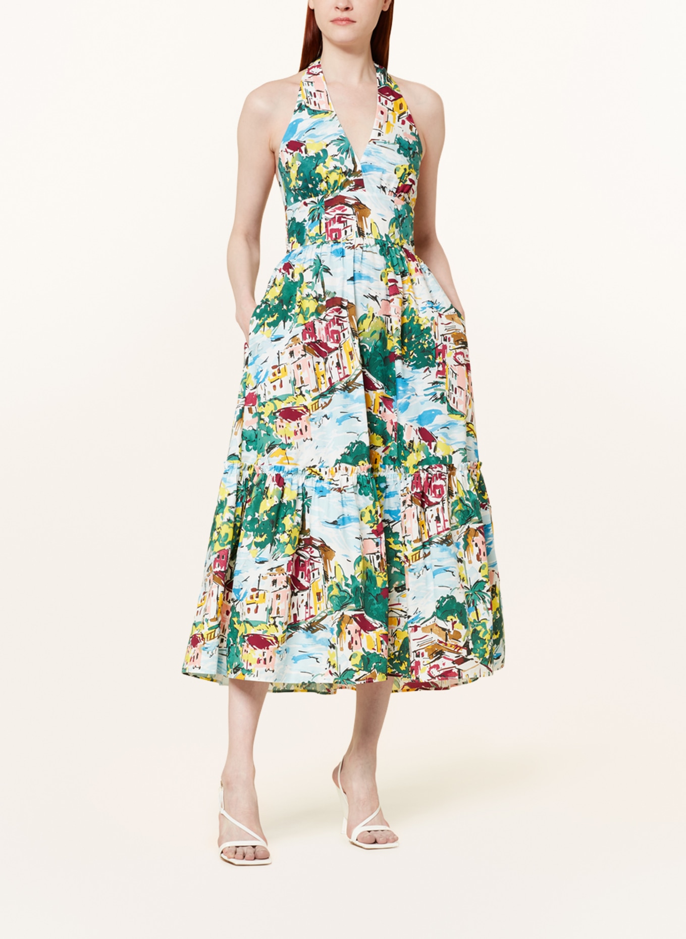 MAX & Co. Dress RISTORO: LIGHT BLUE / GREEN / WHITE