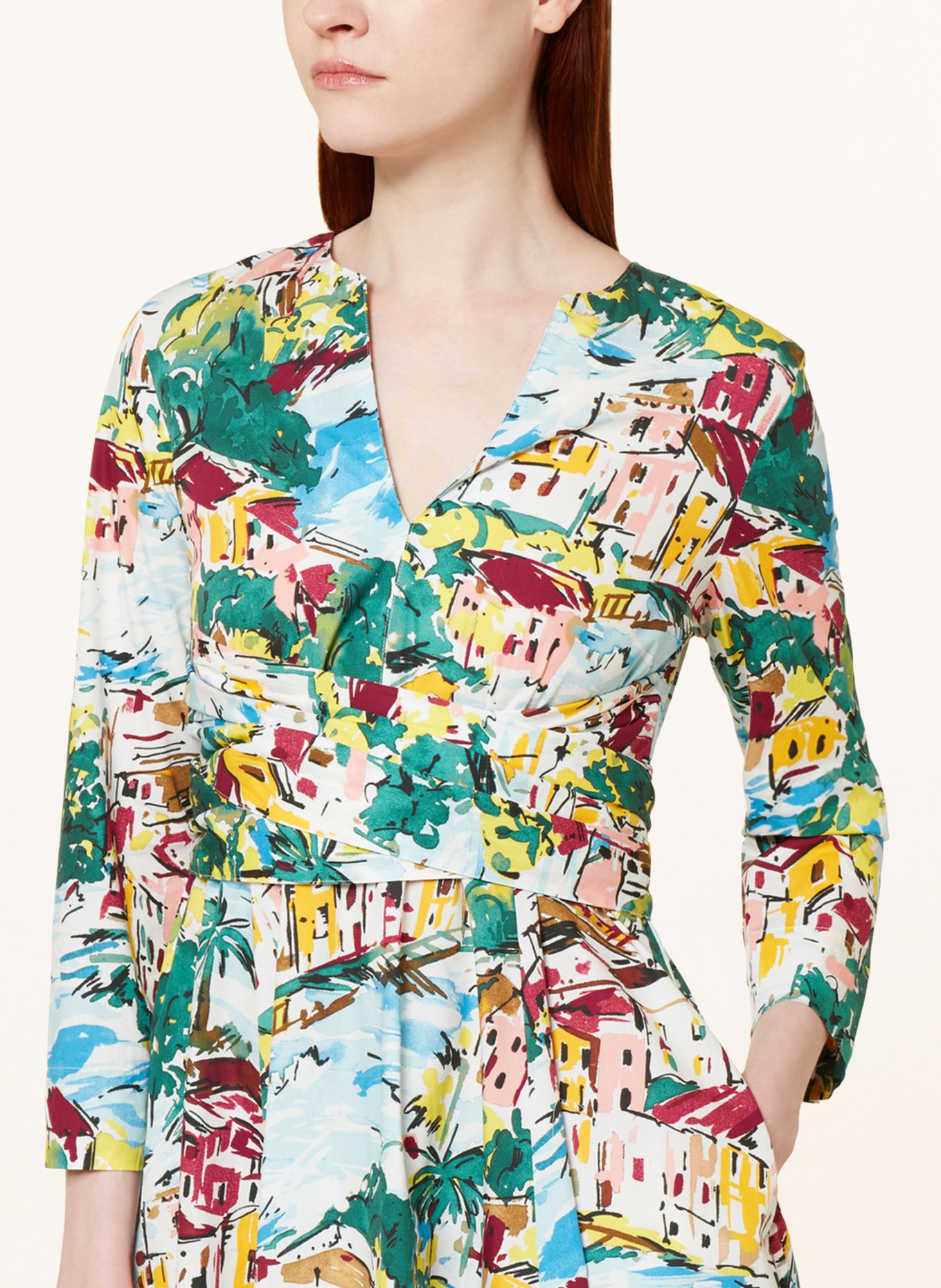 MAX & Co. Kleid RIALTO: HELLBLAU / GRÜN / WEISS