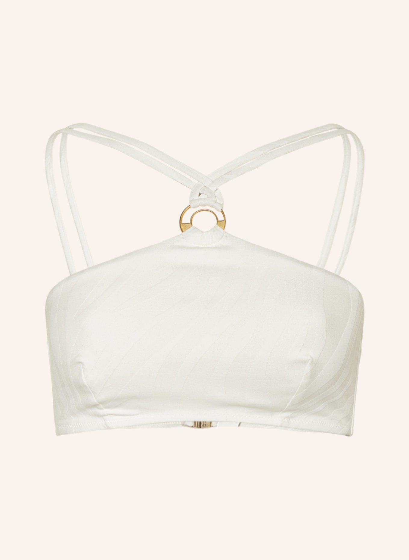 Aubade High-neck bikini top COCONUT SAND, Color: WHITE (Image 1)