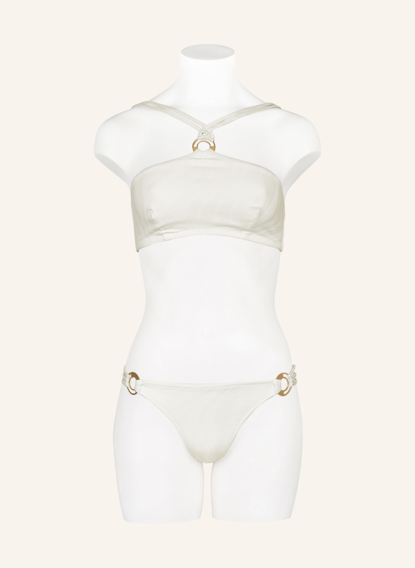 Aubade High-neck bikini top COCONUT SAND, Color: WHITE (Image 2)