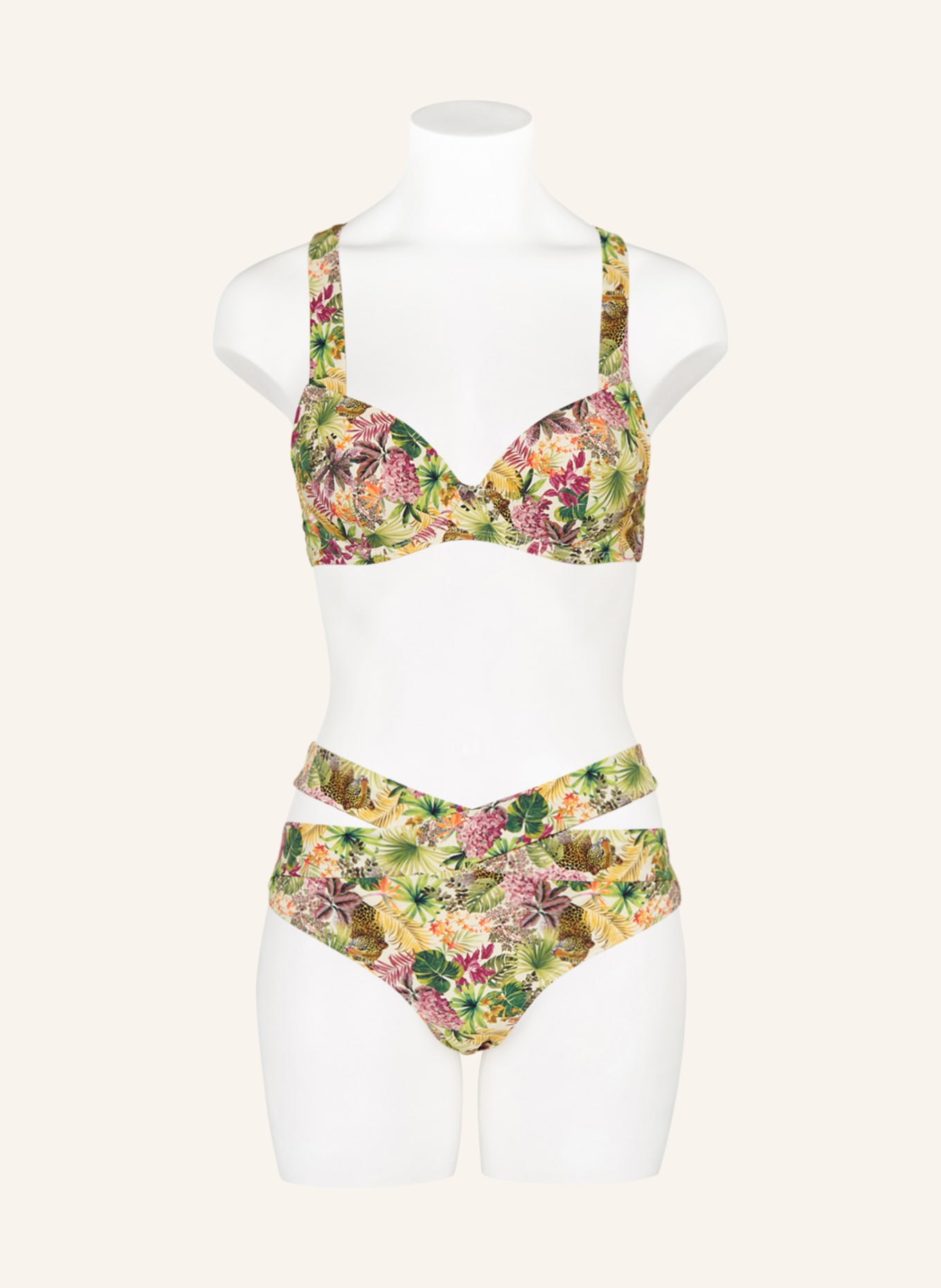 Aubade Push-up bikini top EXOTIC FEVER, Color: GREEN/ PURPLE/ DARK YELLOW (Image 2)