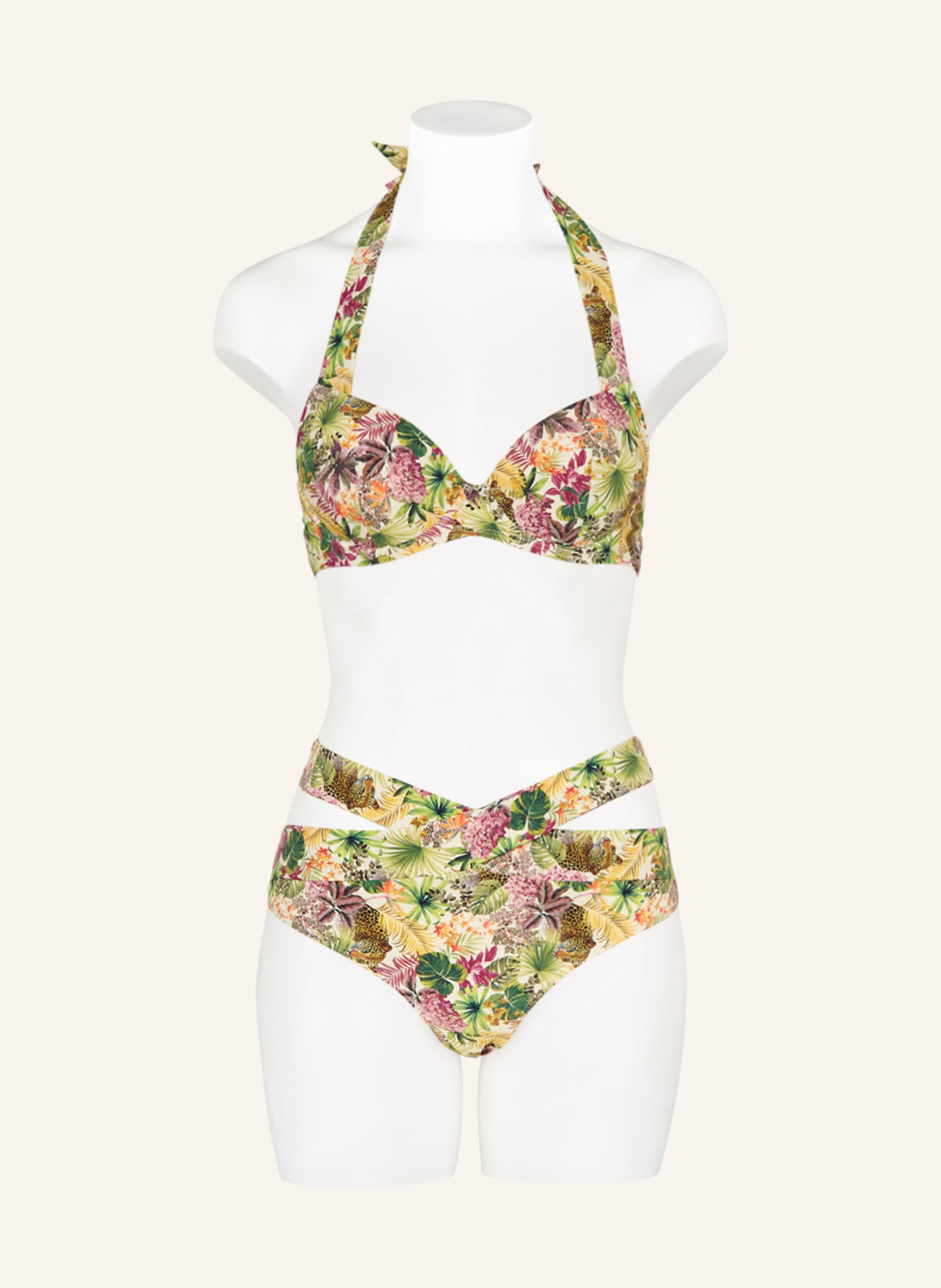 Aubade Push-up bikini top EXOTIC FEVER, Color: GREEN/ PURPLE/ DARK YELLOW (Image 4)