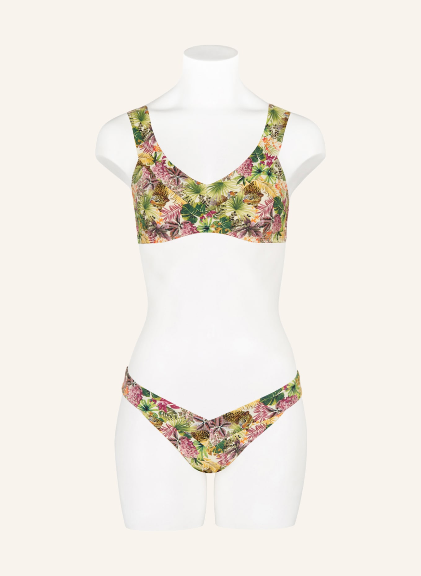 Aubade Bralette bikini top EXOTIC FEVER, Color: GREEN/ PURPLE/ DARK YELLOW (Image 2)