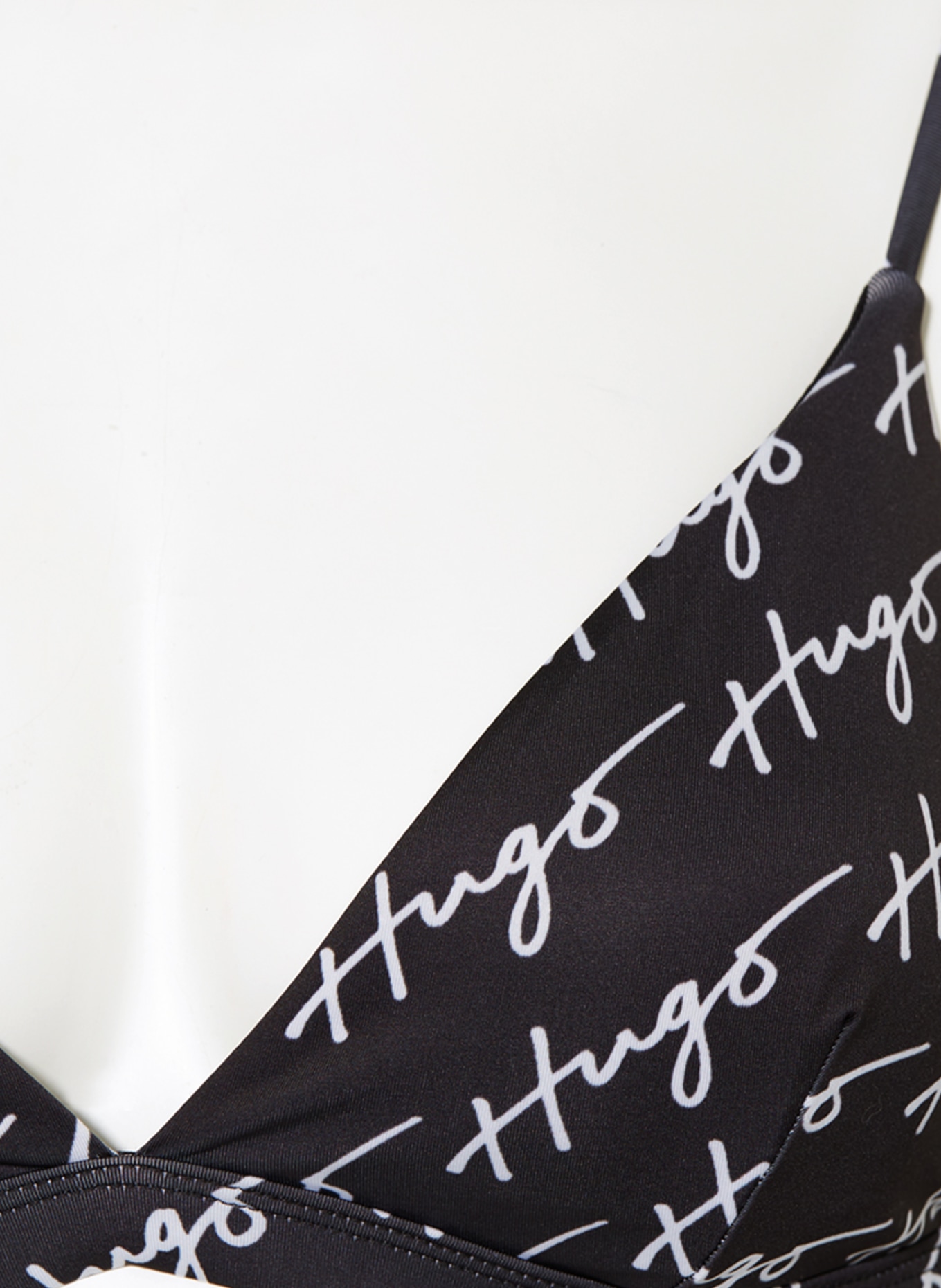 HUGO Triangel-Bikini-Top SIGNATURE, Farbe: SCHWARZ/ WEISS (Bild 4)