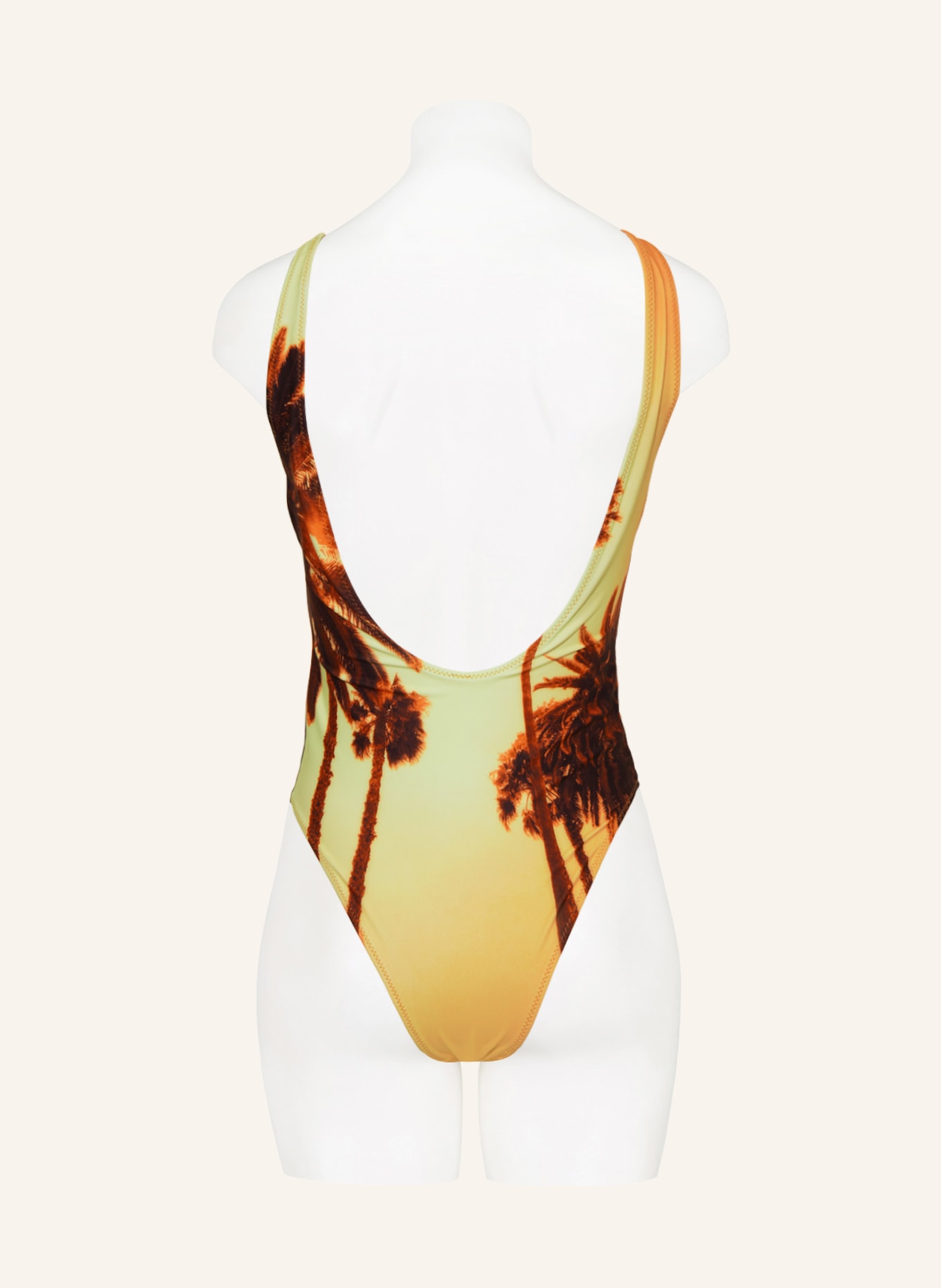 HUGO Swimsuit UNDER PALMS, Color: YELLOW/ ORANGE/ DARK BROWN (Image 3)