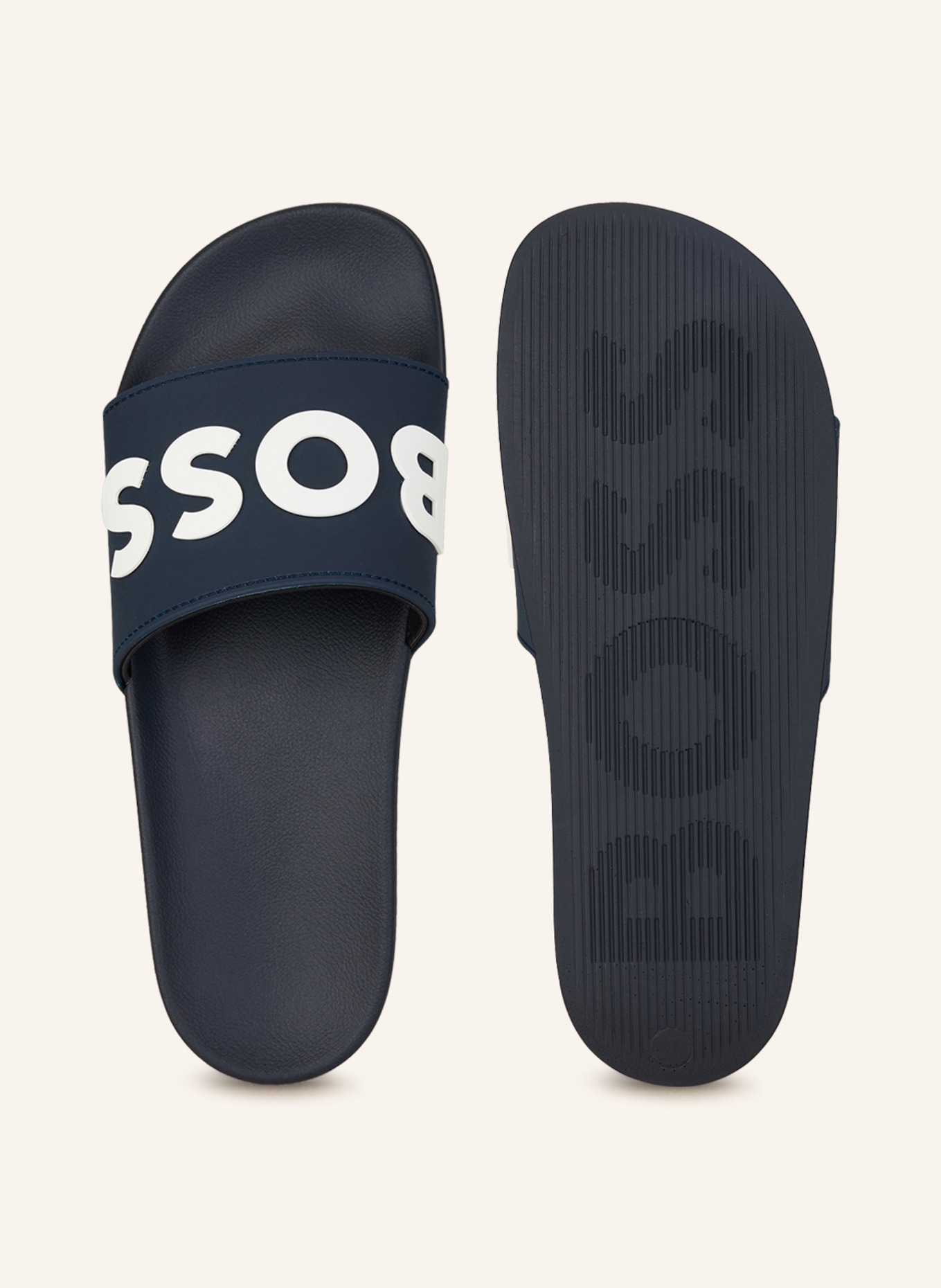 BOSS Slippers KIRK: DONKERBLAUW
