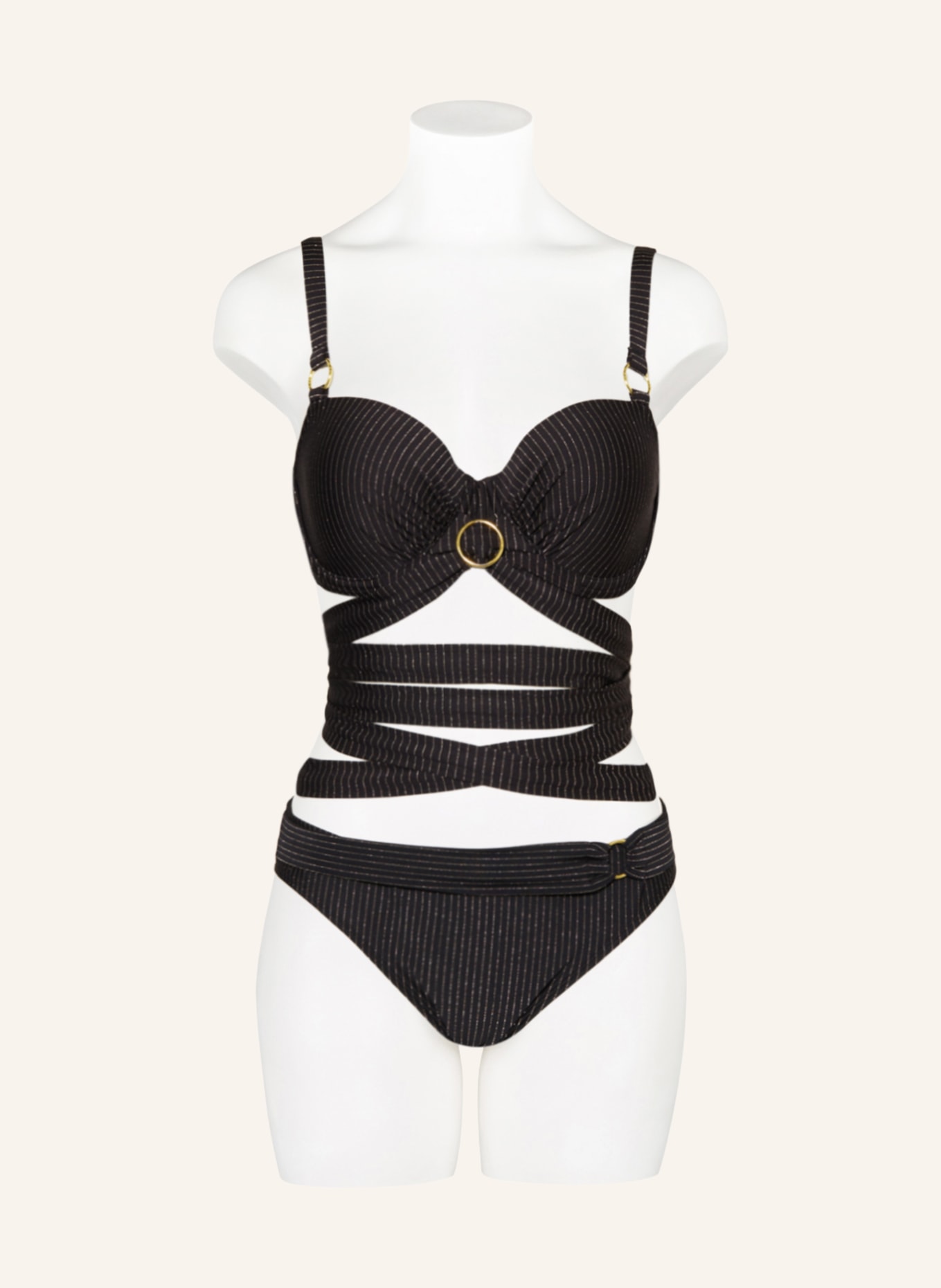 PrimaDonna Balconette bikini top SOLTA with glitter thread, Color: BLACK (Image 2)