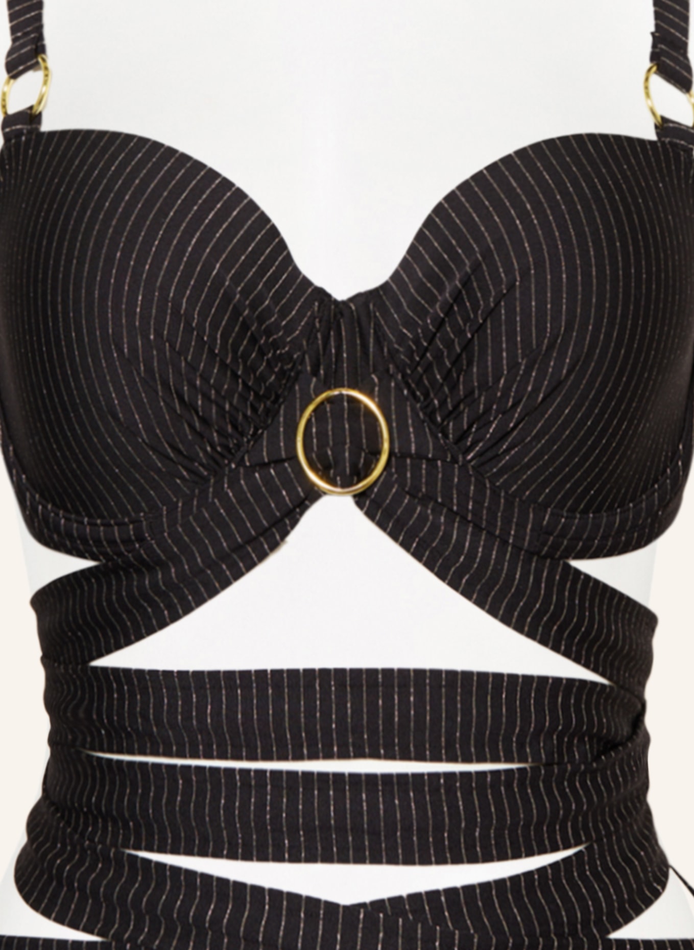PrimaDonna Balconette bikini top SOLTA with glitter thread, Color: BLACK (Image 4)