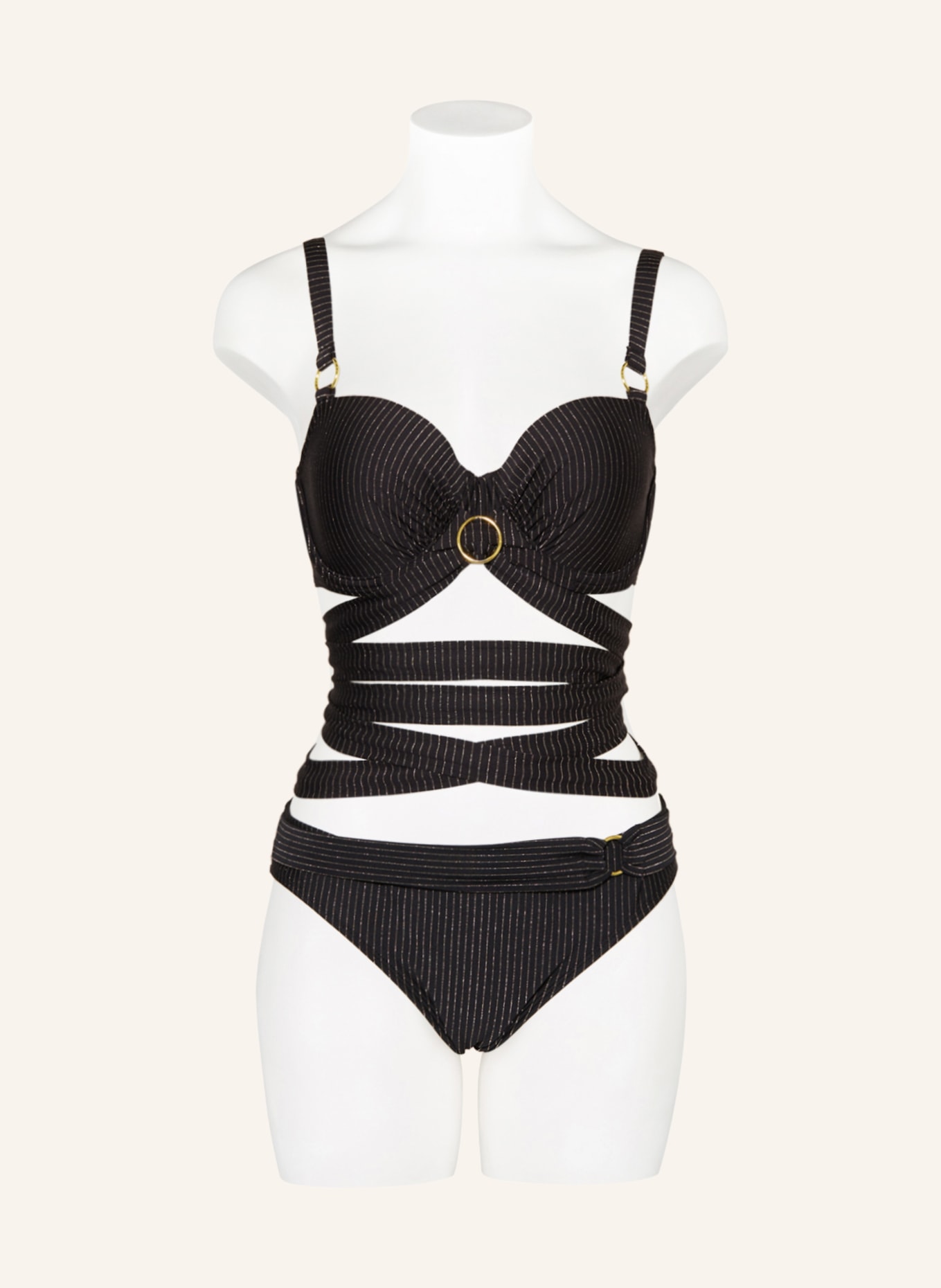 PrimaDonna Basic bikini bottoms SOLTA with glitter thread, Color: BLACK (Image 2)