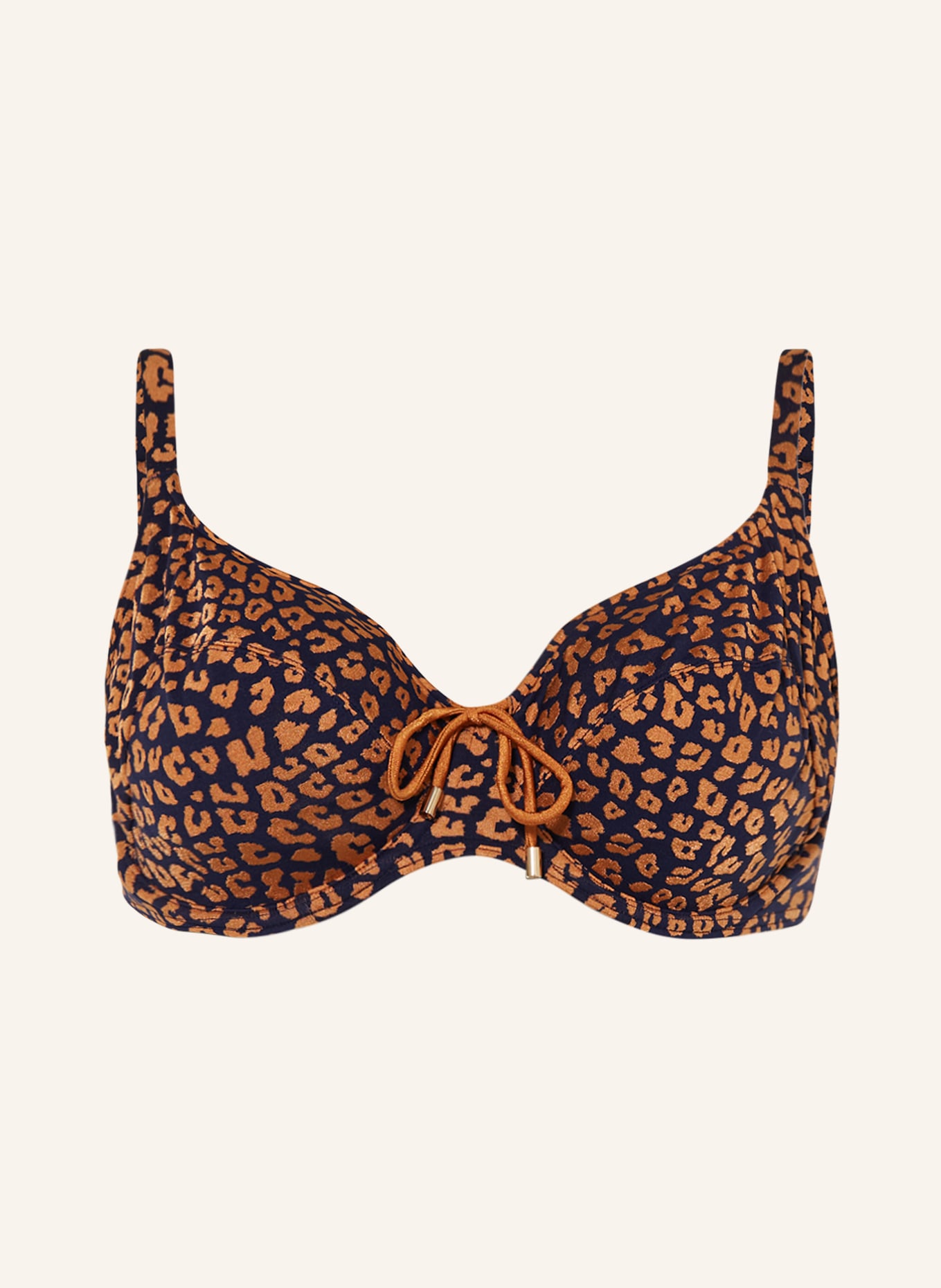 PrimaDonna Bügel-Bikini-Top PUNTA RATA, Farbe: DUNKELBLAU/ HELLBRAUN (Bild 1)