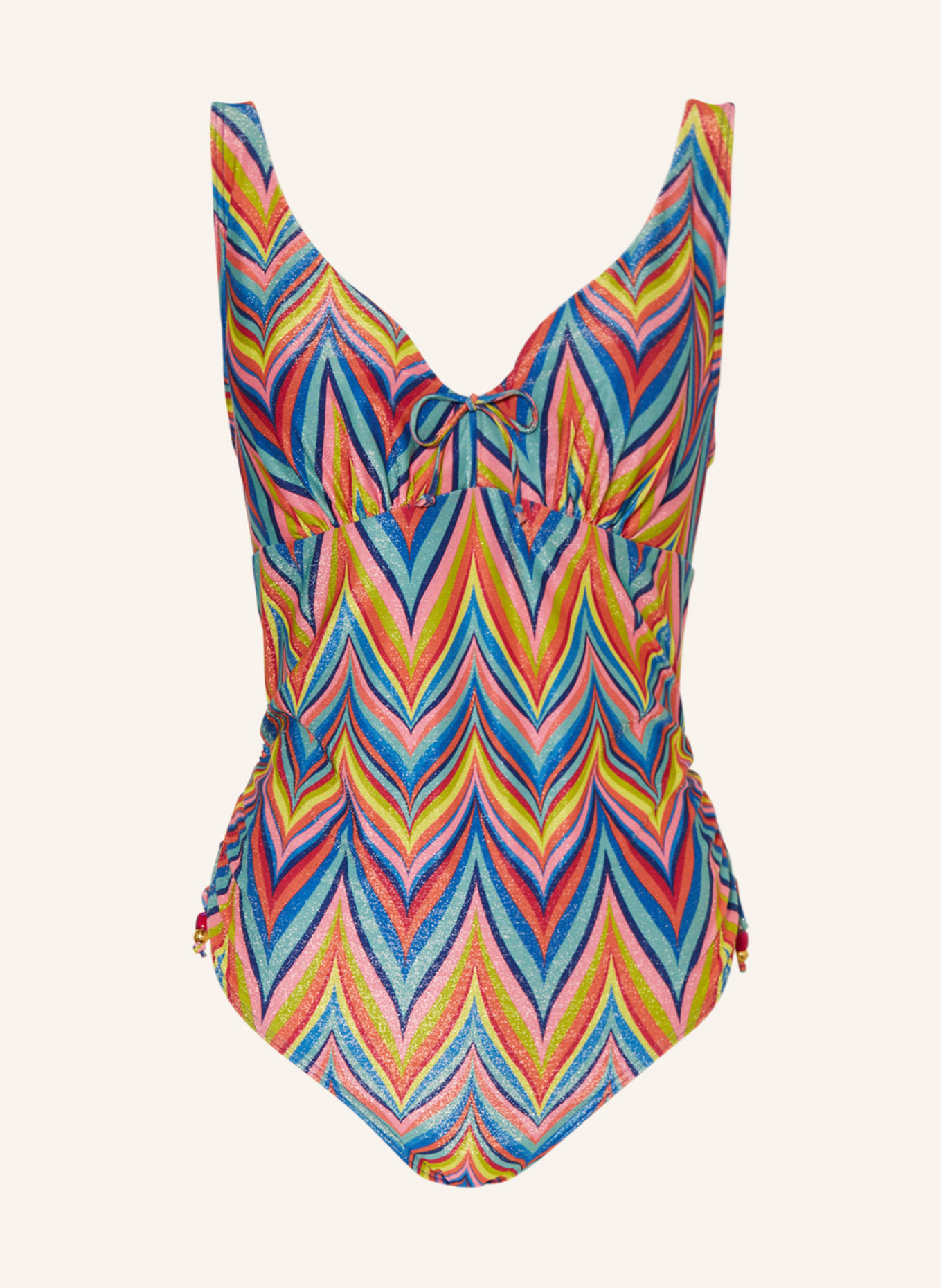 PrimaDonna Underwire swimsuit KEA with glitter thread, Color: BLUE/ PINK/ ORANGE (Image 1)