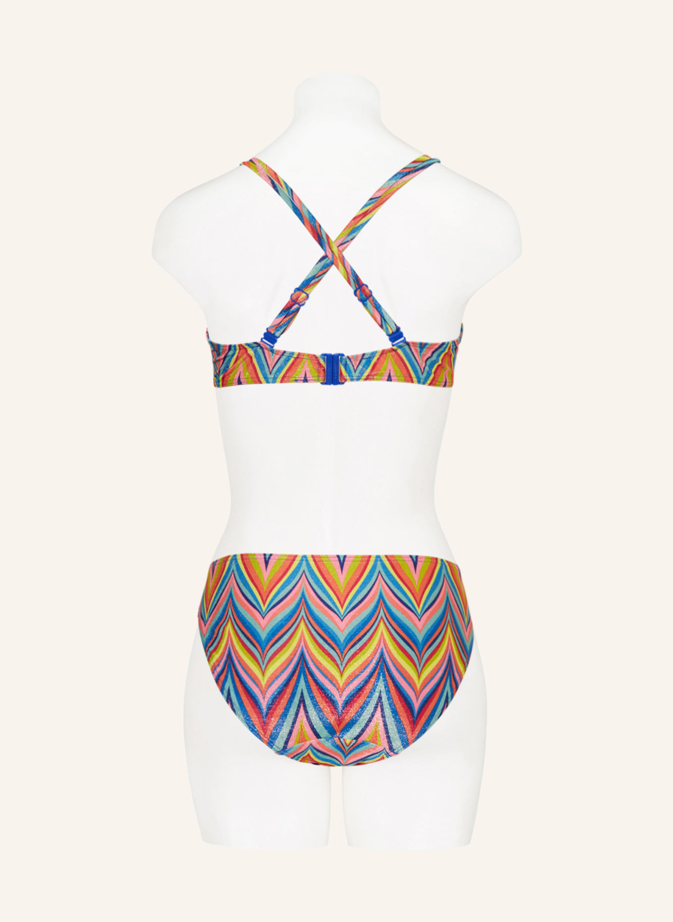 PrimaDonna Balconette bikini top KEA with glitter thread, Color: YELLOW/ BLUE/ PINK (Image 4)