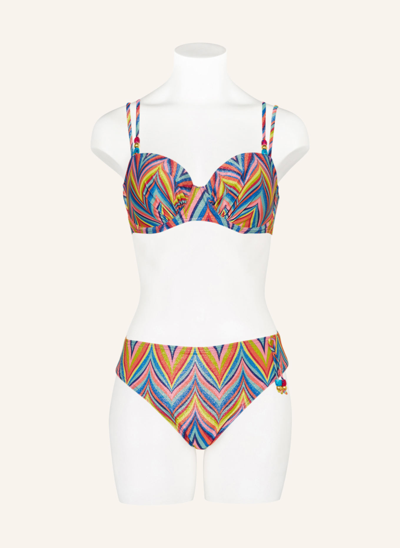 PrimaDonna Basic bikini bottoms KEA with glitter thread, Color: YELLOW/ BLUE/ PINK (Image 2)