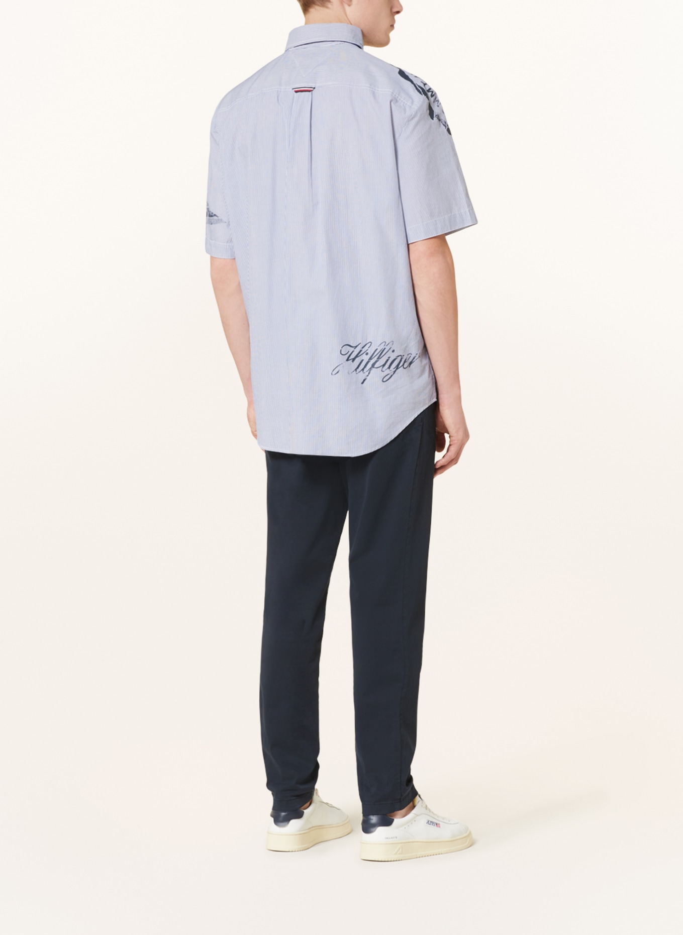 TOMMY HILFIGER Short sleeve shirt comfort fit, Color: BLUE/ WHITE (Image 3)