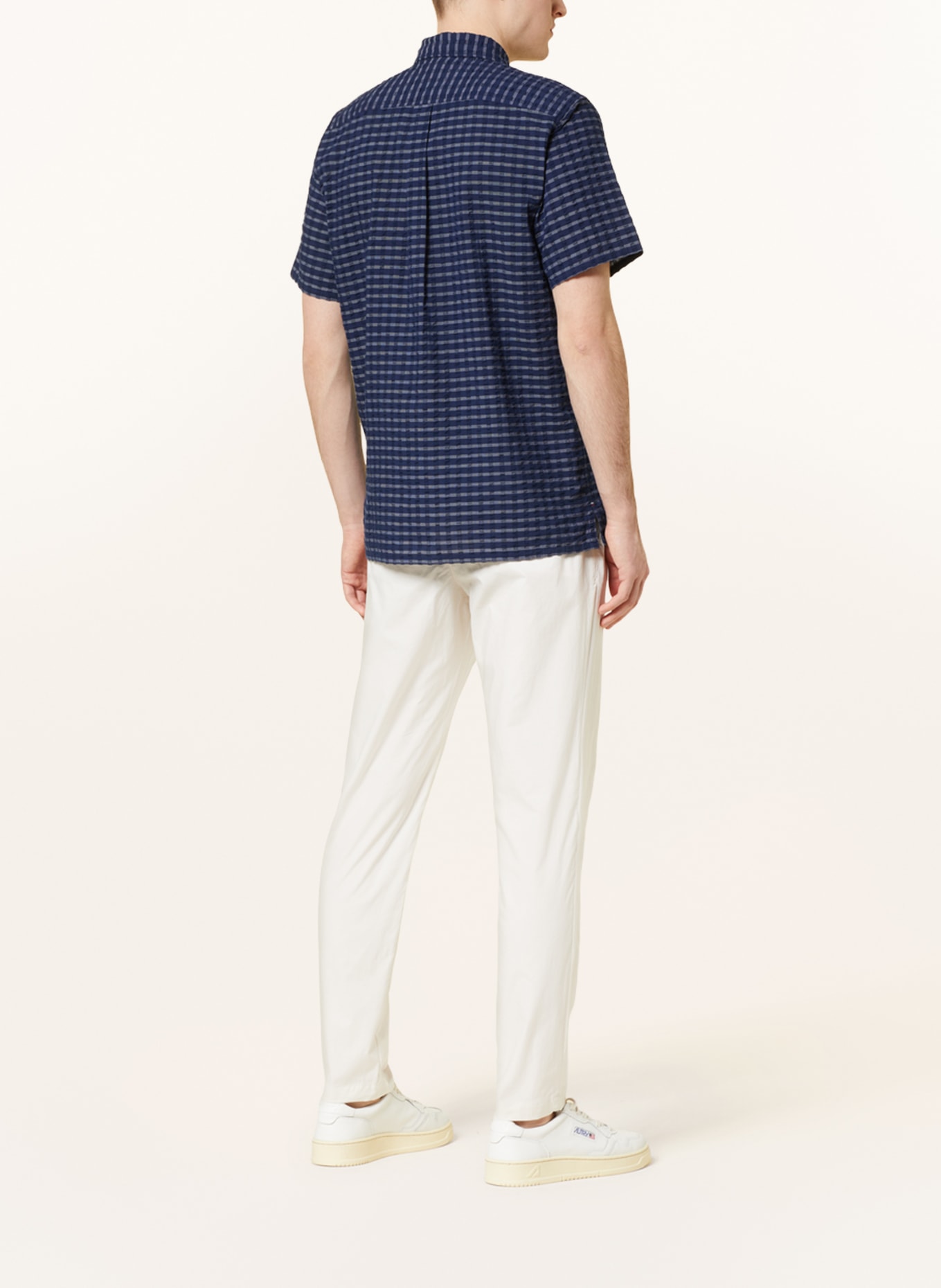TOMMY HILFIGER Short sleeve shirt regular fit, Color: DARK BLUE/ WHITE (Image 3)