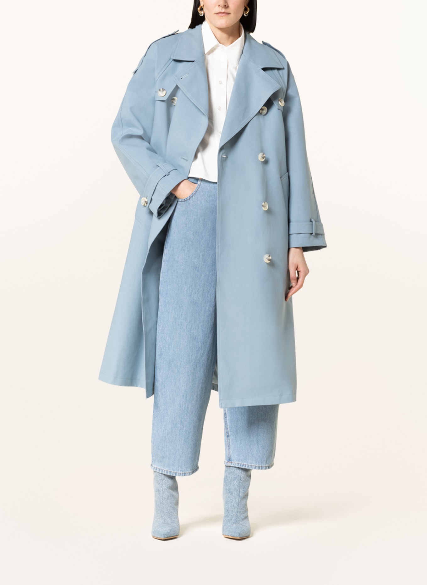 MEOTINE Trench coat , Color: LIGHT BLUE (Image 2)