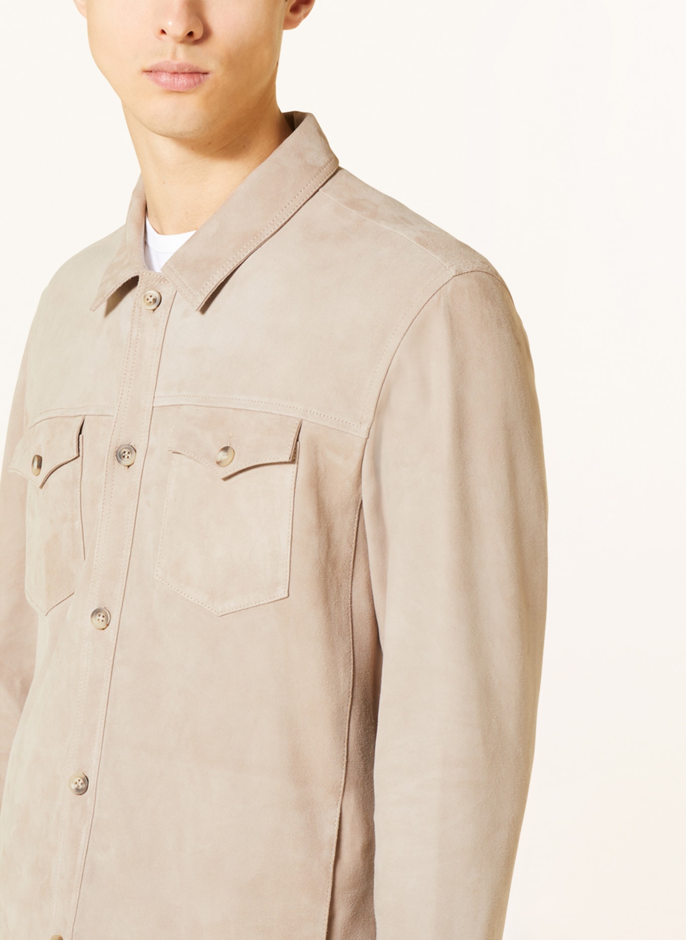 ARMA Kurtka skórzana DEX: BEŻOWY