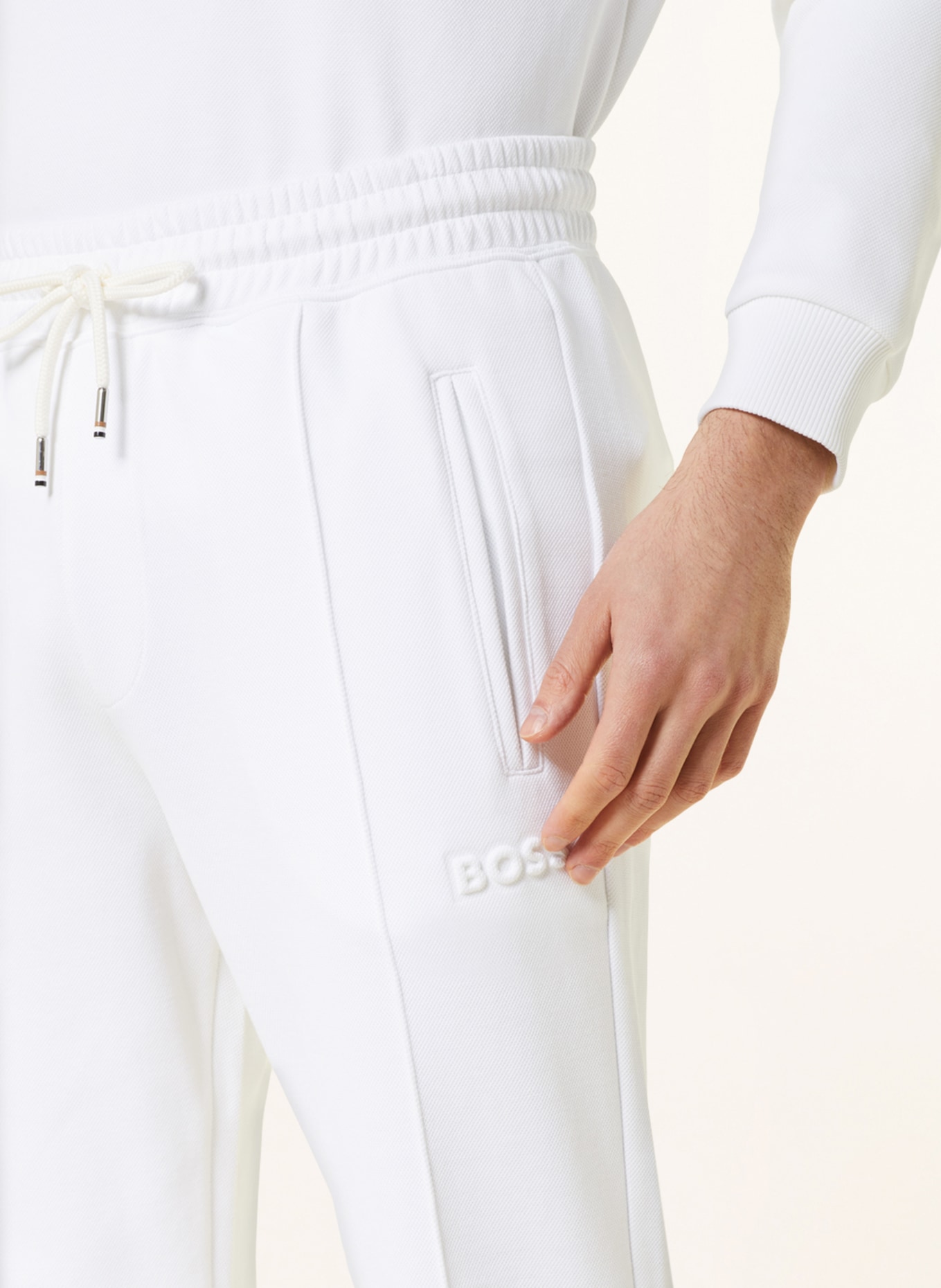 BOSS Training pants HADICOMFORT, Color: WHITE (Image 5)
