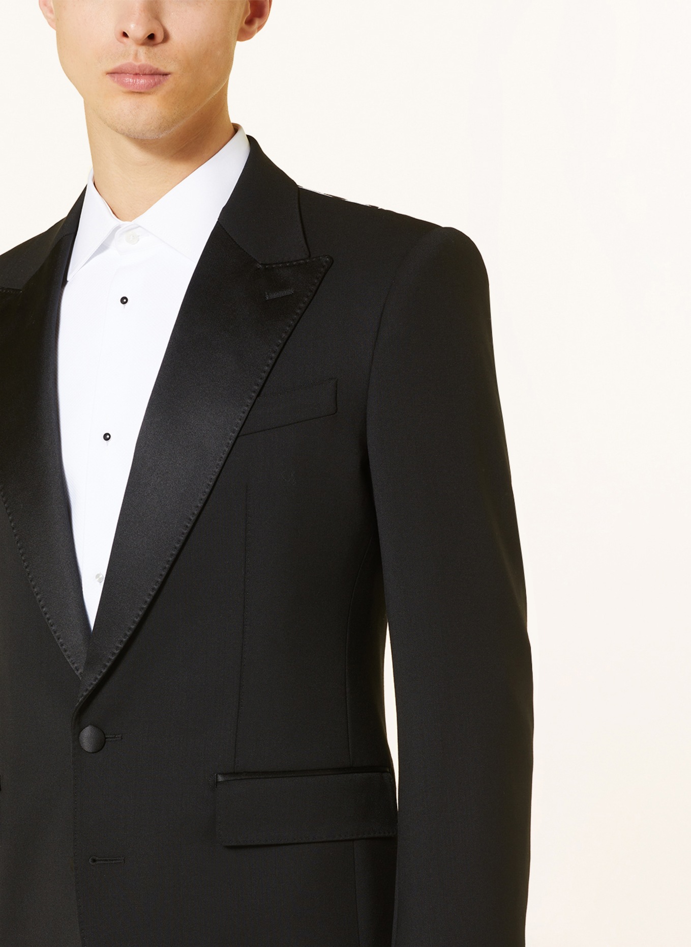 DOLCE & GABBANA Suit extra slim fit with tuxedo stripe, Color: N0000 NERO (Image 5)