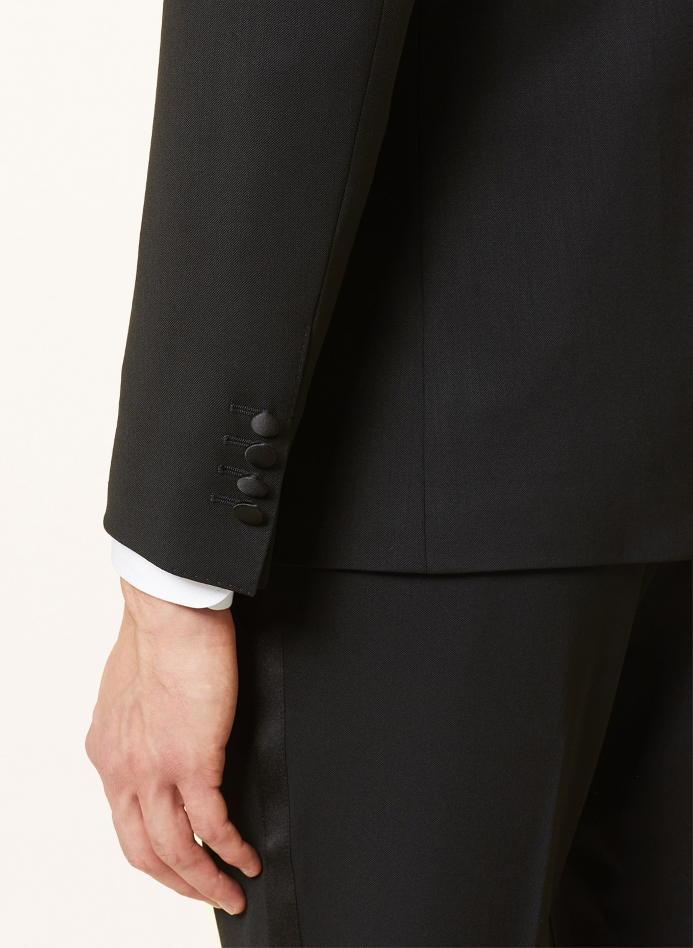 DOLCE & GABBANA Suit extra slim fit with tuxedo stripe, Color: N0000 NERO (Image 6)