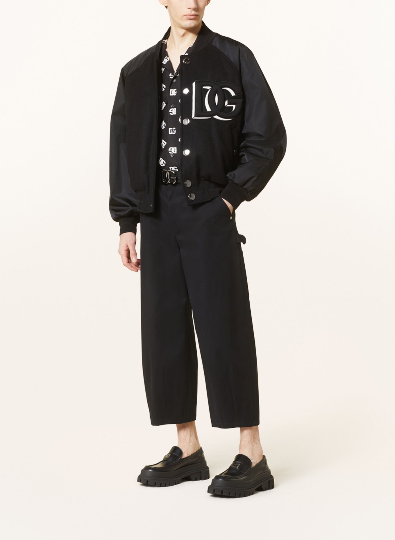 DOLCE & GABBANA Cargo pants with cropped leg length, Color: BLACK (Image 2)