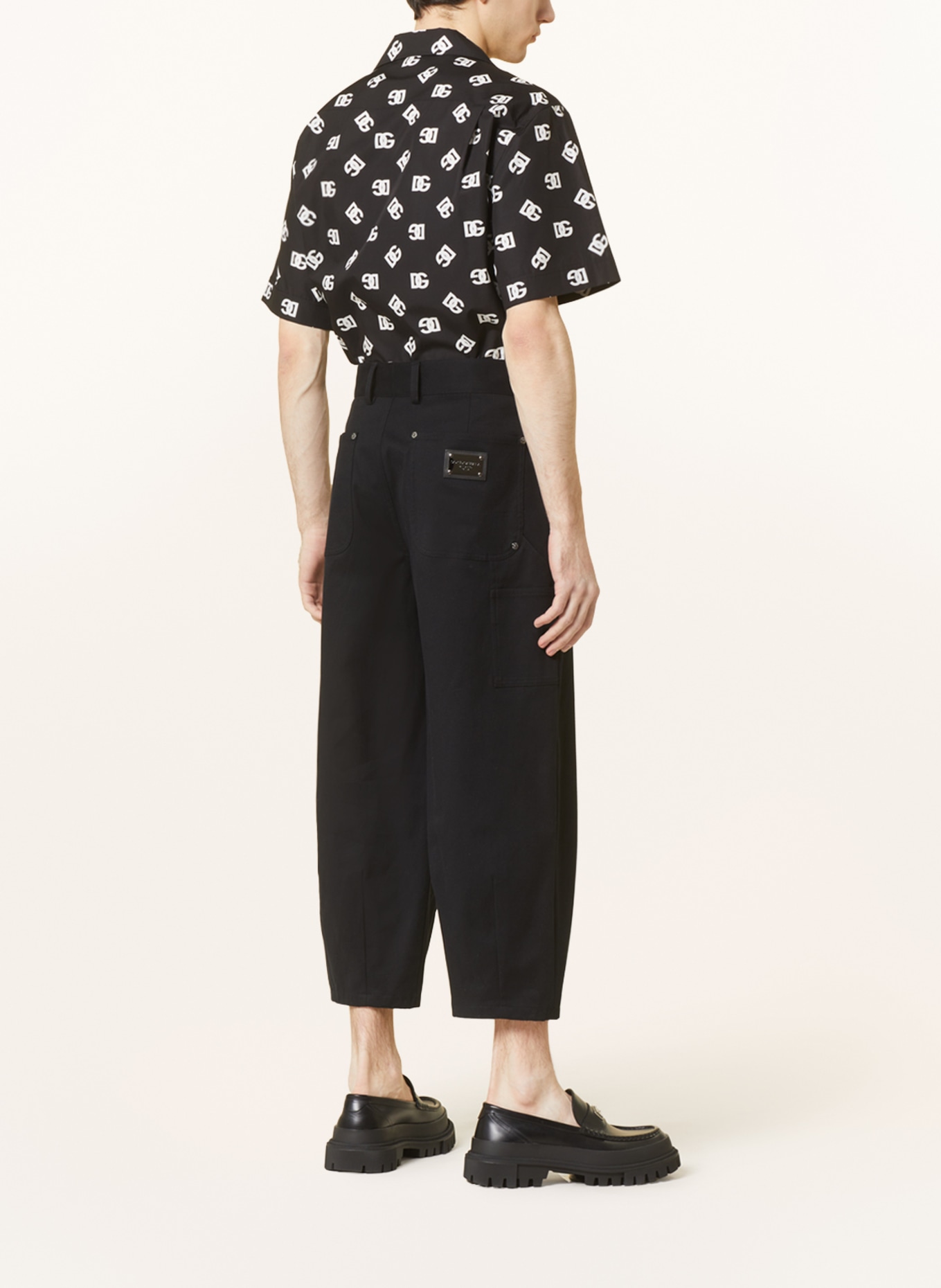DOLCE & GABBANA Cargo pants with cropped leg length, Color: BLACK (Image 3)