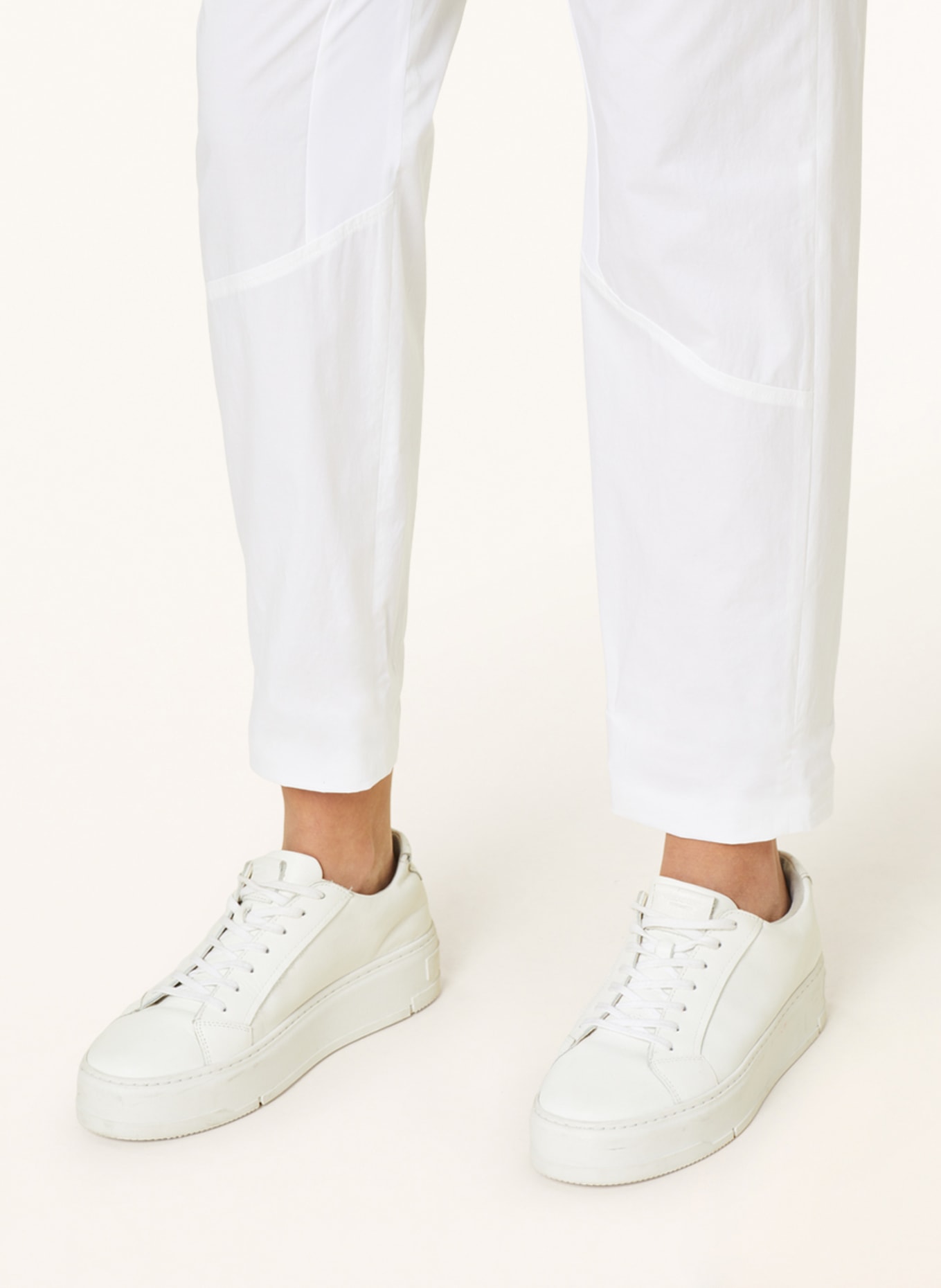 ULLI EHRLICH SPORTALM Pants in jogger style, Color: WHITE (Image 5)