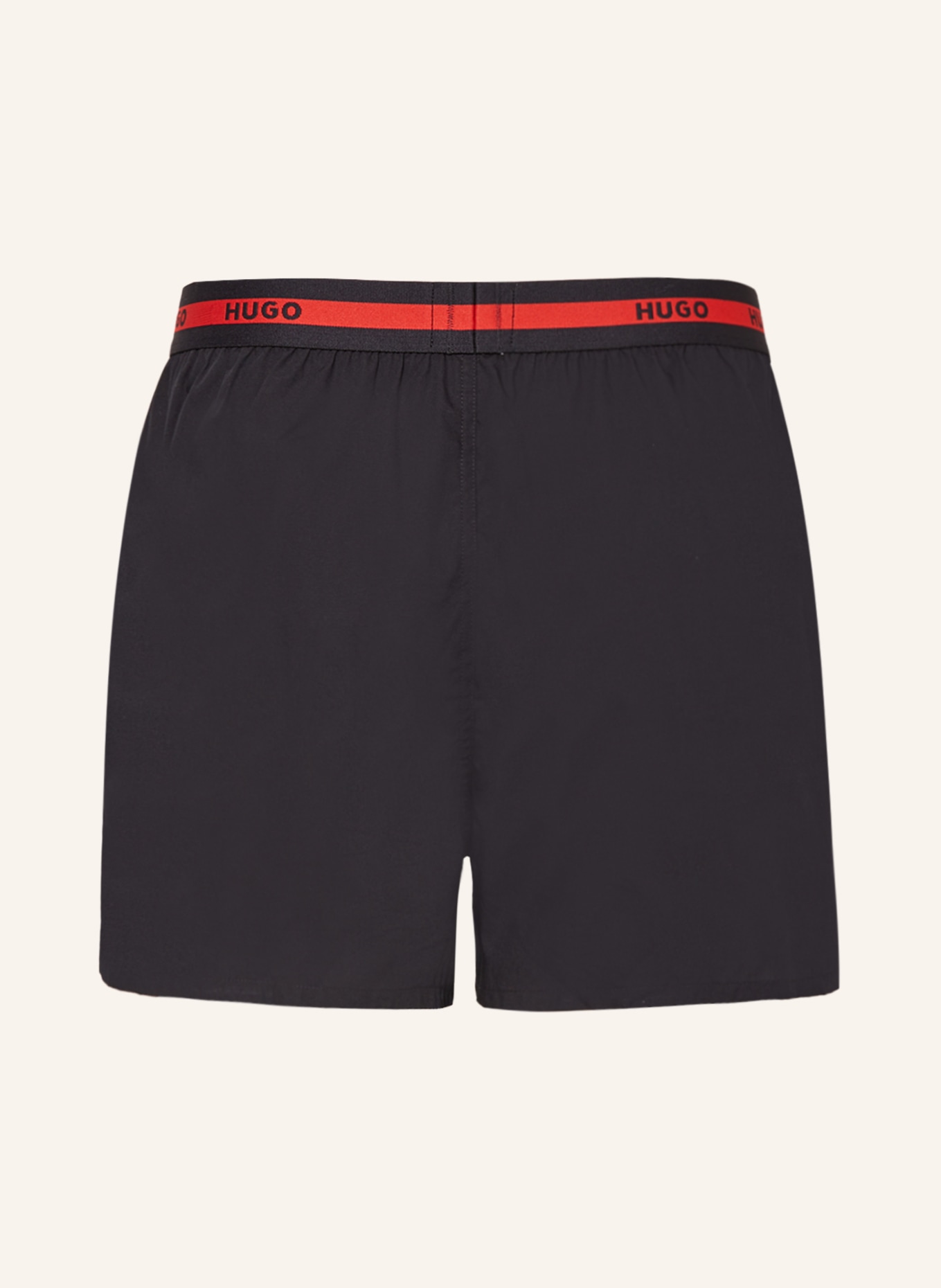 HUGO 2-pack woven boxer shorts, Color: BLACK (Image 2)