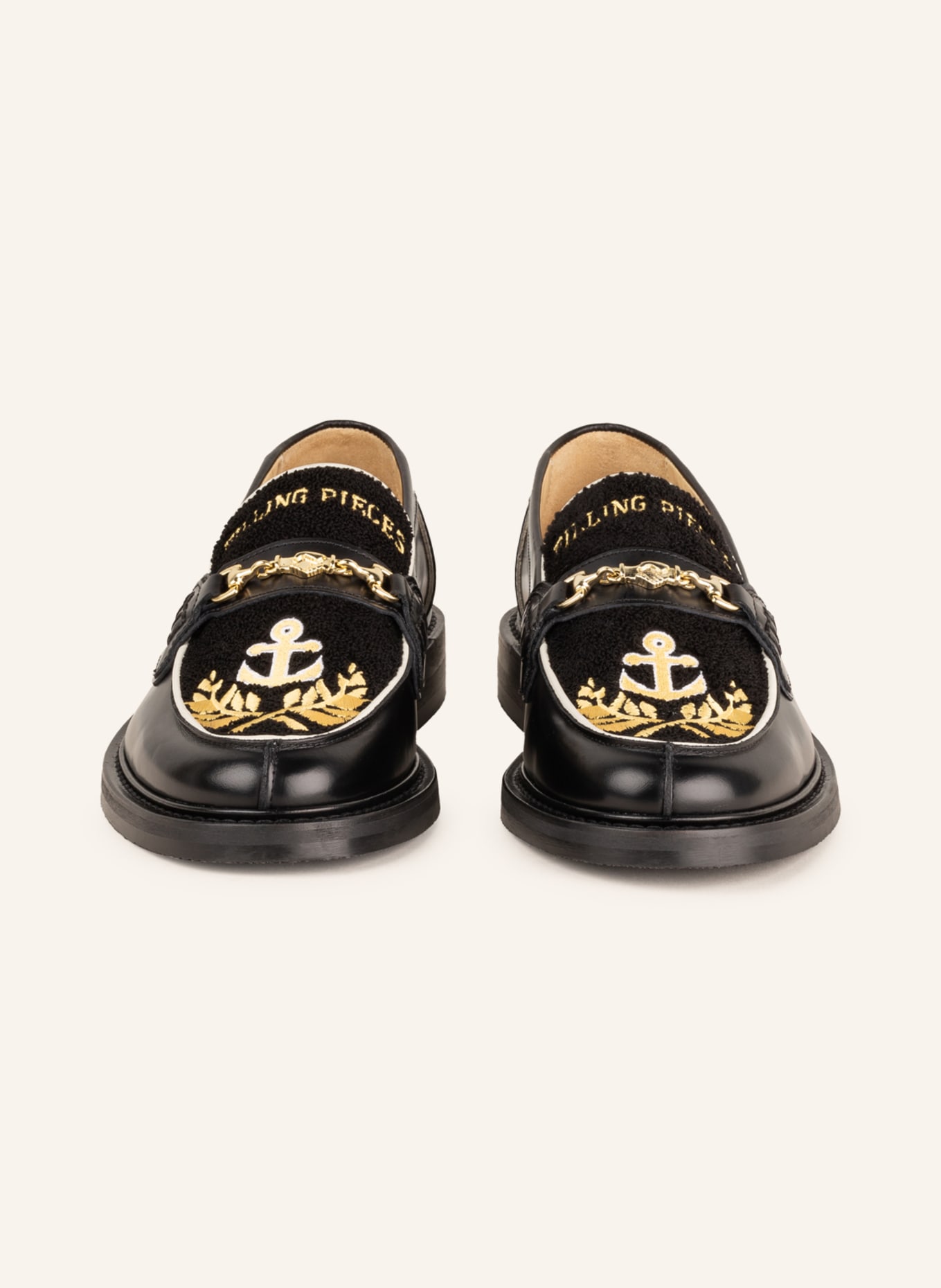 FILLING PIECES Loafers CAPTAIN, Color: BLACK/ GOLD (Image 3)