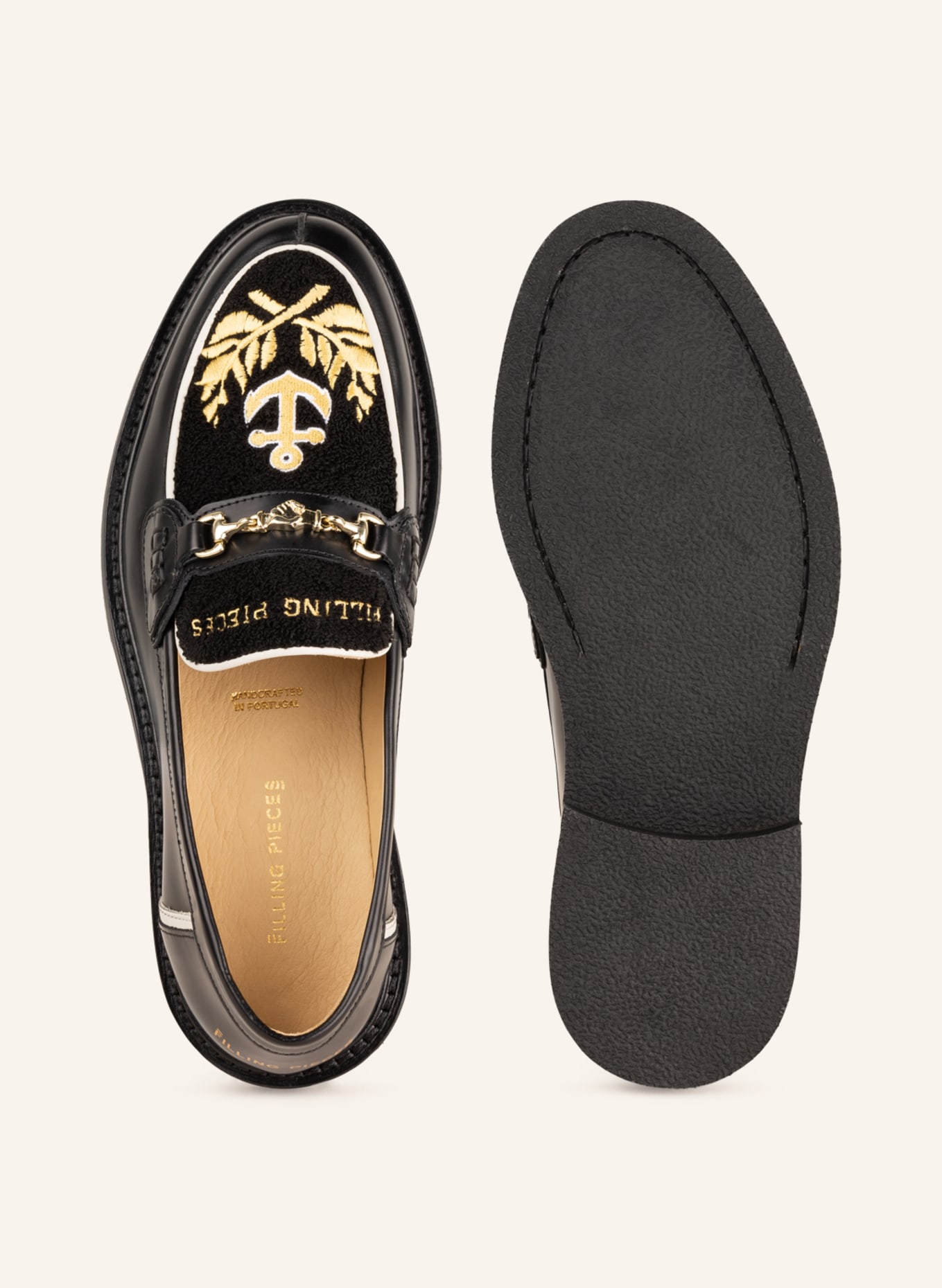 FILLING PIECES Loafers CAPTAIN, Color: BLACK/ GOLD (Image 5)