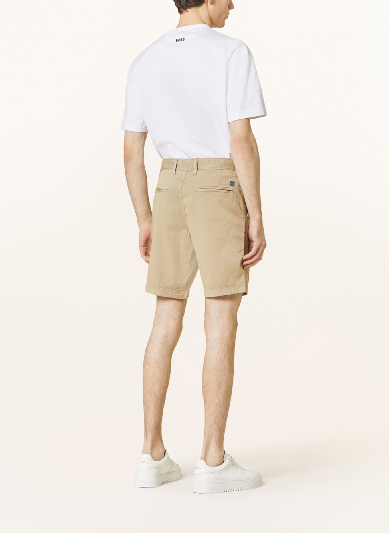 BOSS Chino shorts SCHINO slim fit in beige
