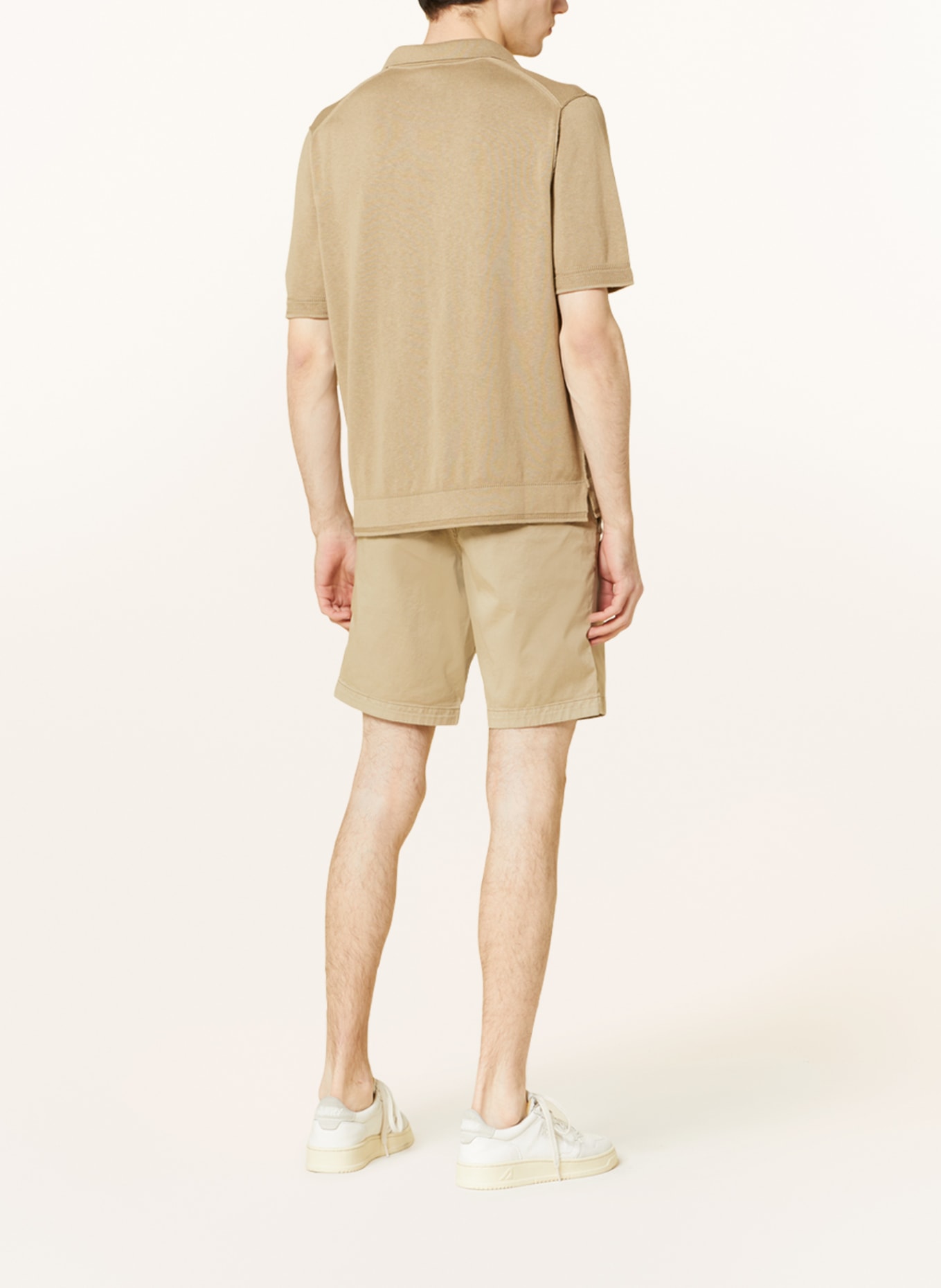 BOSS Strick-Poloshirt ANREPOLO, Farbe: BEIGE (Bild 3)