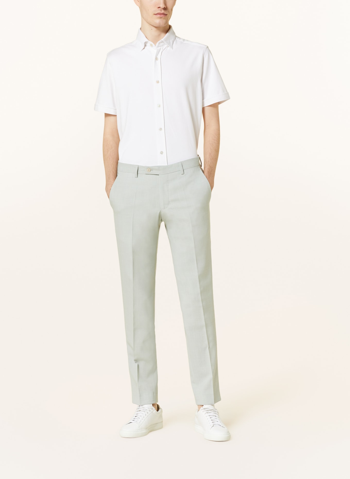 FIL NOIR Short sleeve shirt VITTORIO slim fit, Color: WHITE (Image 2)