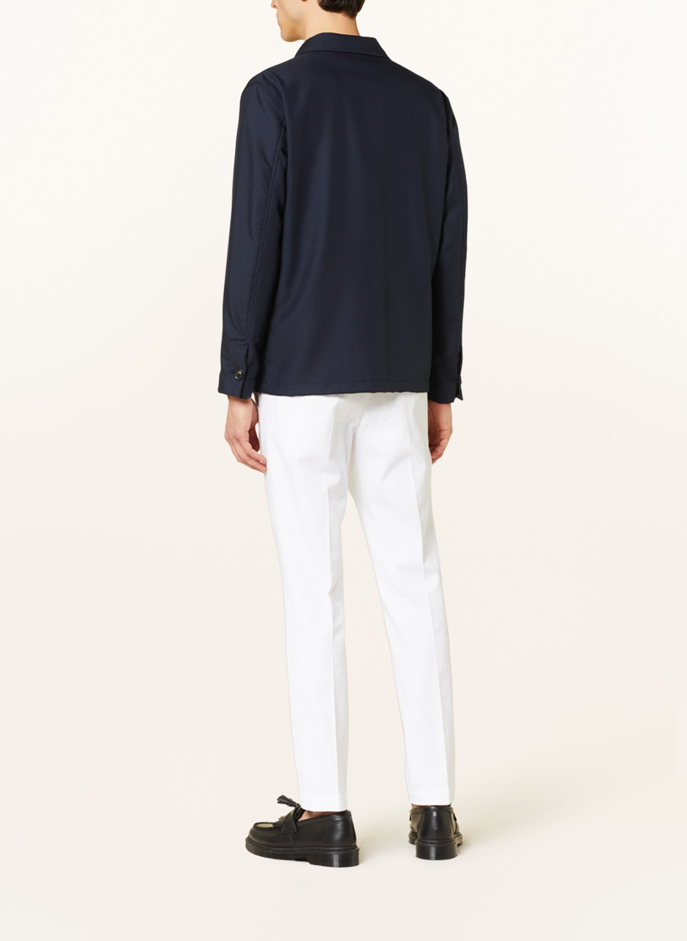 LARDINI Overshirt: DARK BLUE