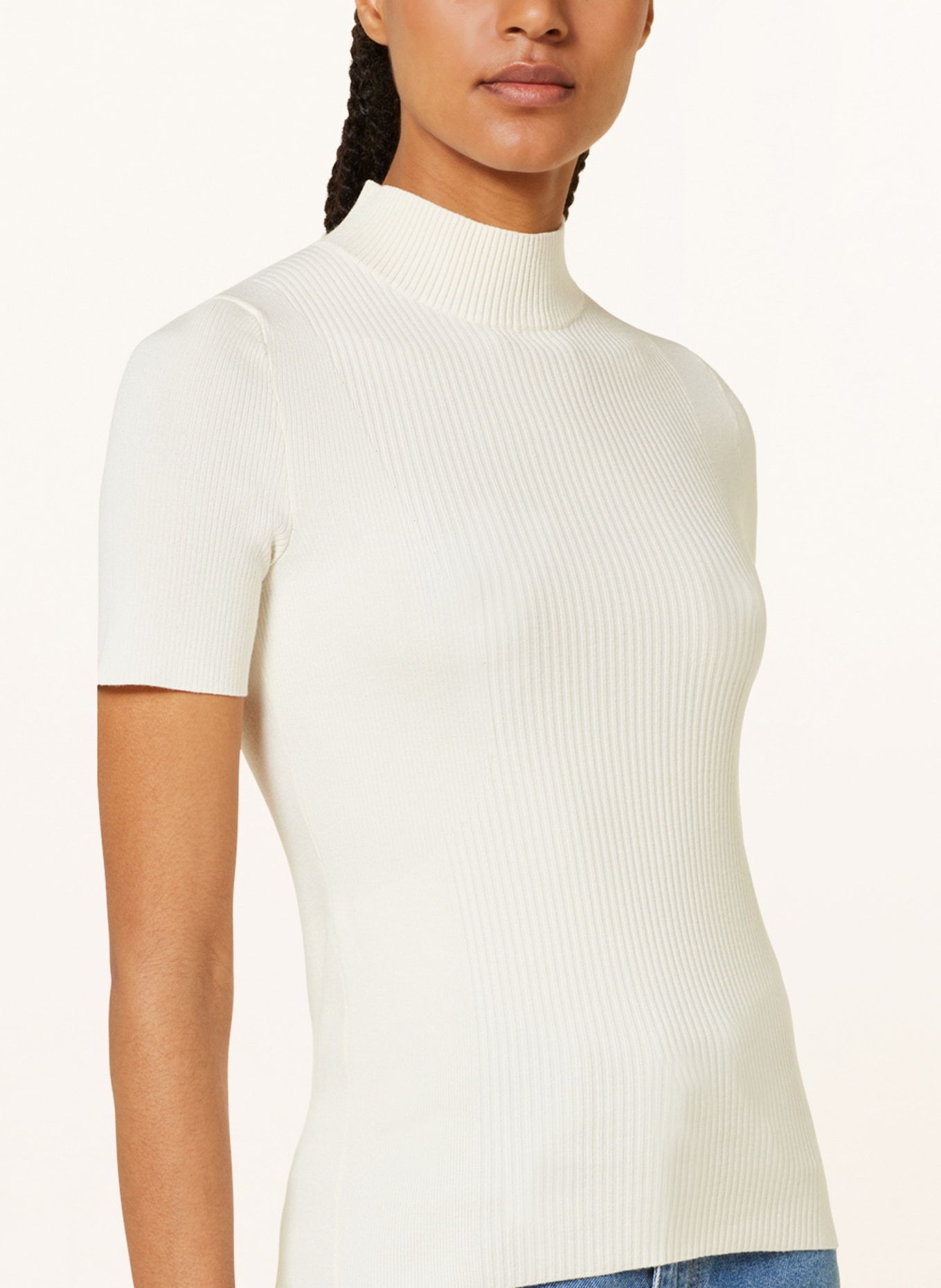 HUGO Knit shirt SHARIZE, Color: WHITE (Image 4)