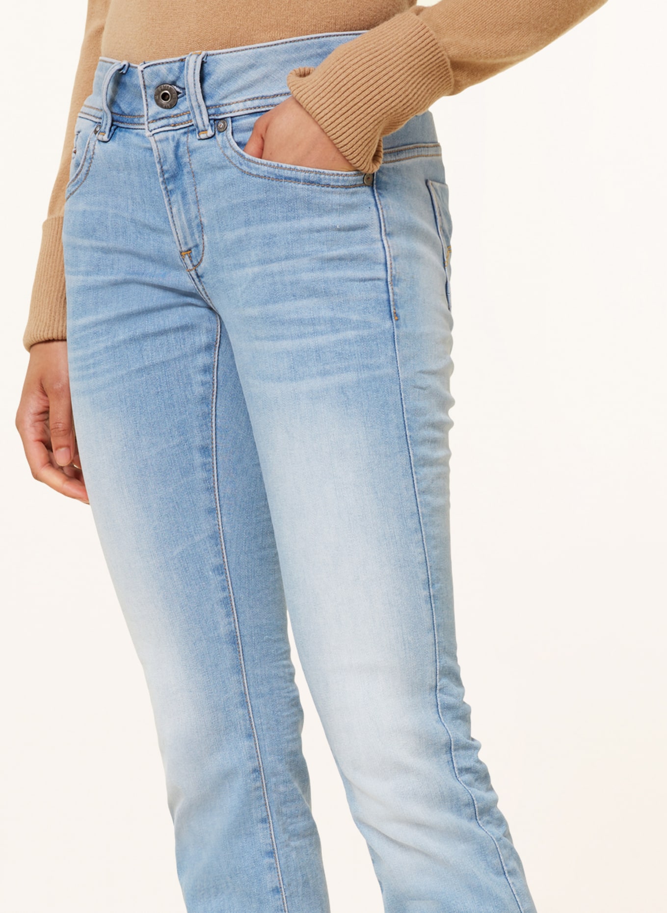 G-Star RAW Straight jeans MIDGE SADDLE, Color: 8436 Lt Indigo Aged (Image 6)