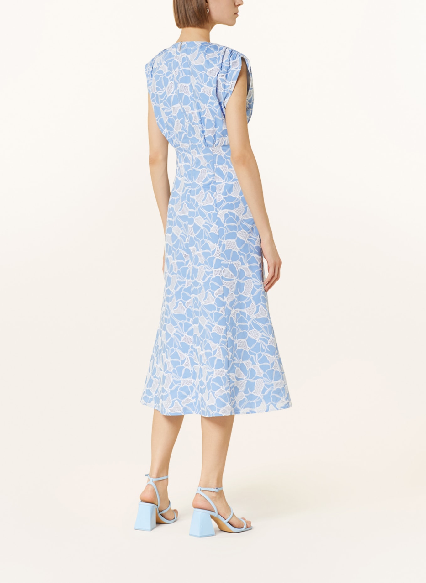 BOSS Dress DIPATA made of lace , Color: WHITE/ LIGHT BLUE (Image 3)