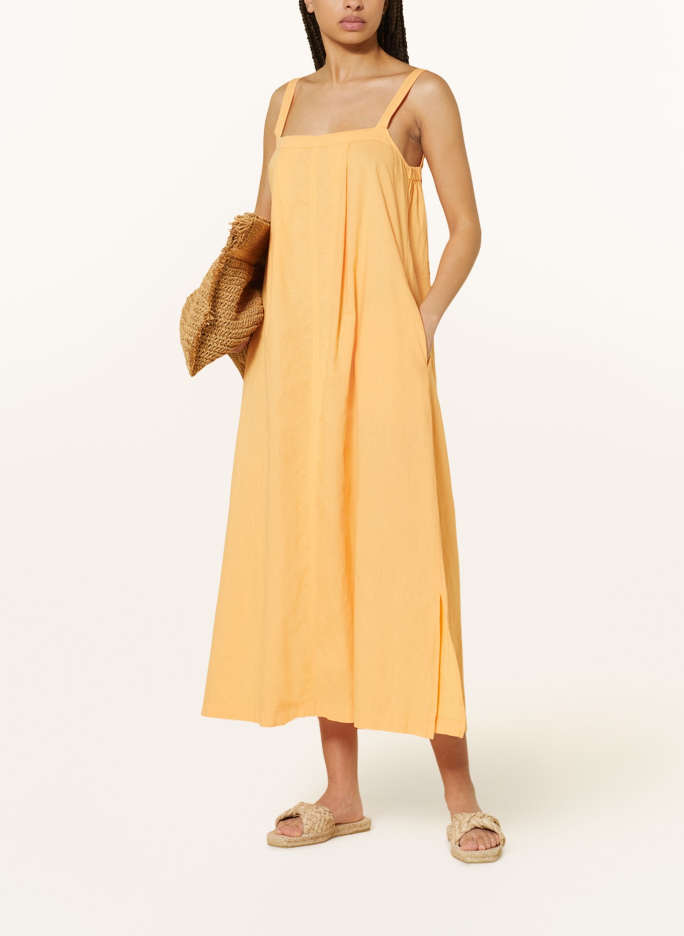 espadrij l'originale Beach dress EVE with linen, Color: ORANGE (Image 2)