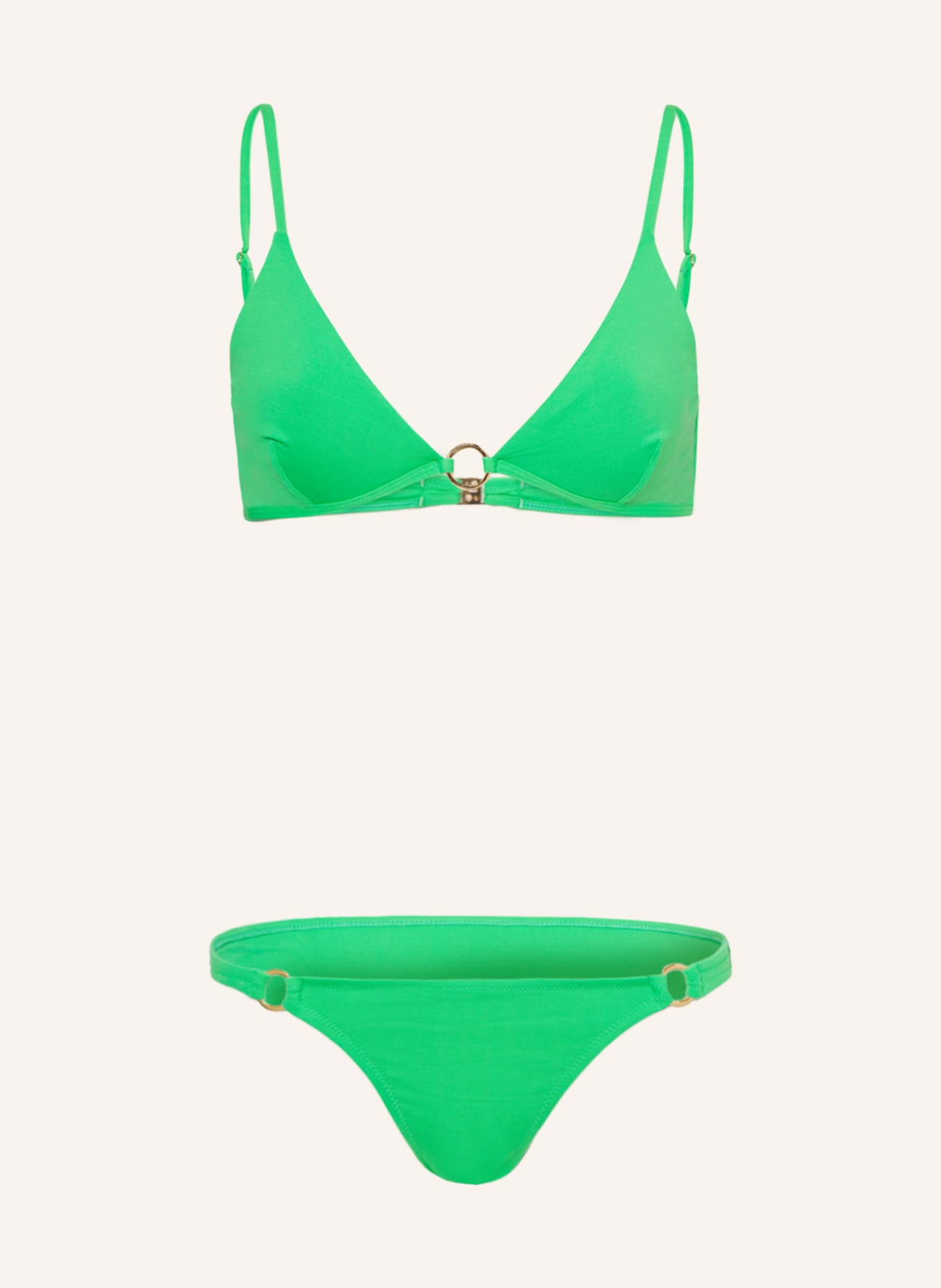 MELISSA ODABASH Triangle bikini GREECE, Color: GREEN (Image 1)