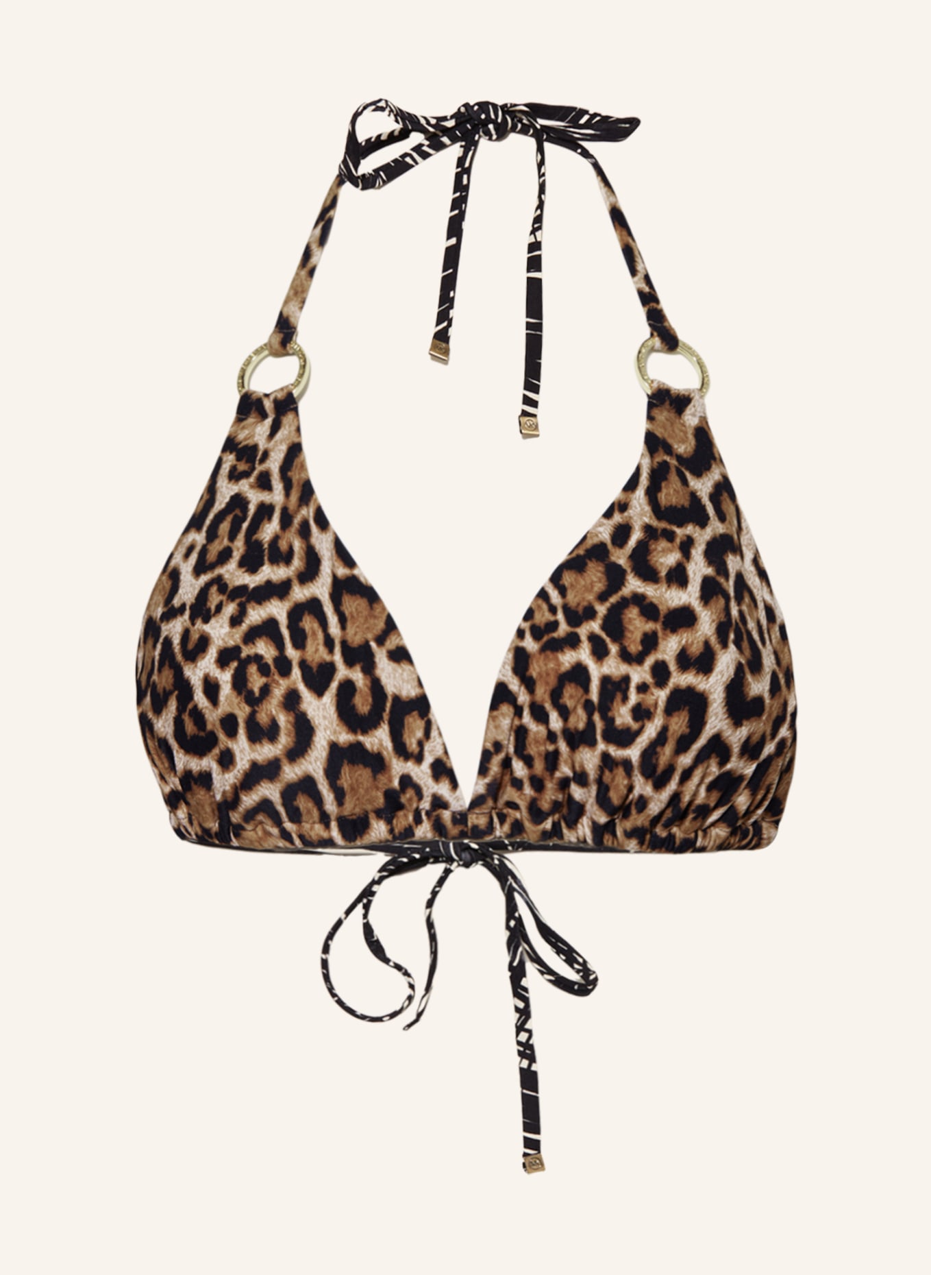 MICHAEL KORS Triangle bikini top WILDCAT, Color: BROWN/ BLACK (Image 1)